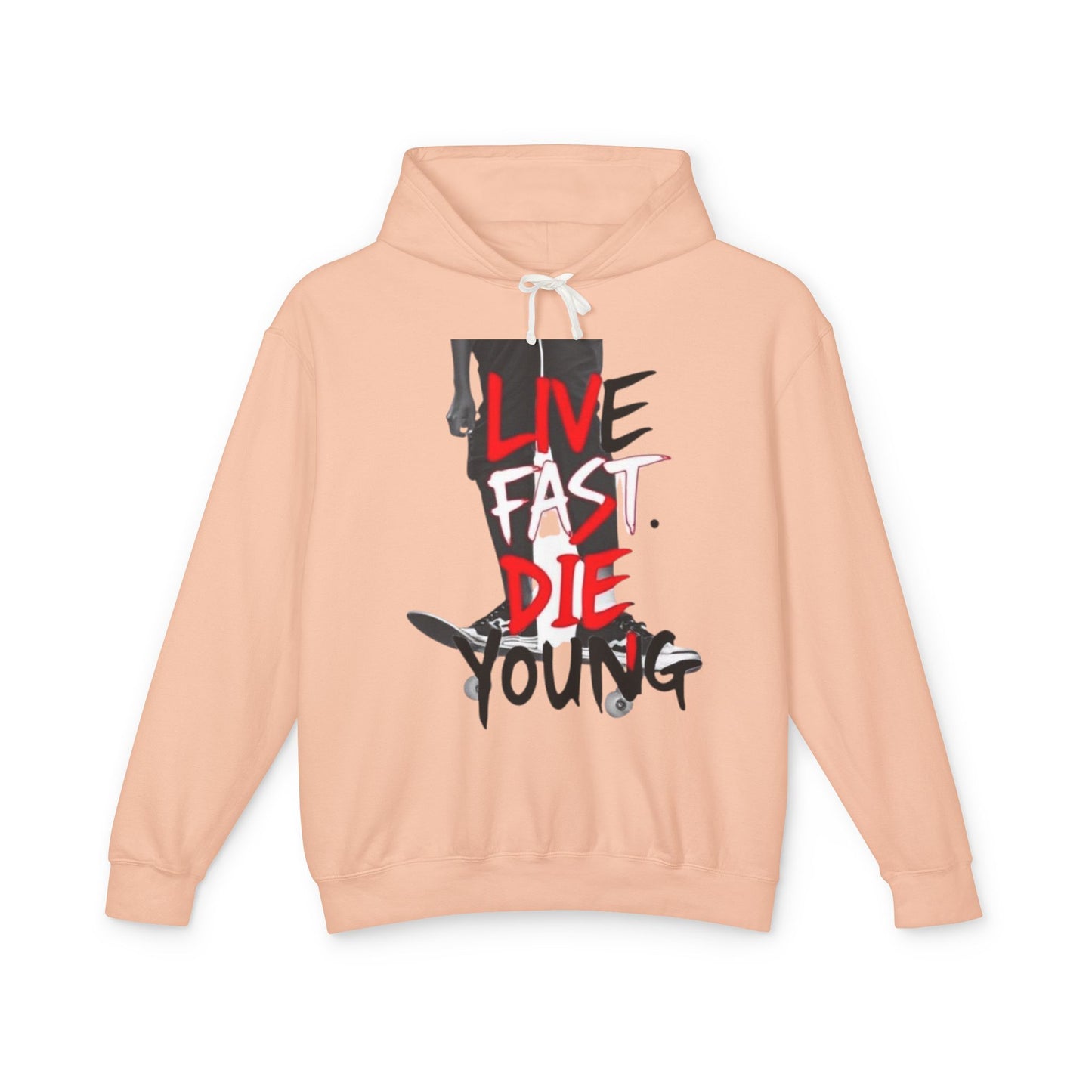 "Live Fast Die Young" Unisex Lightweight Hooded Sweatshirt - imperatrixies
