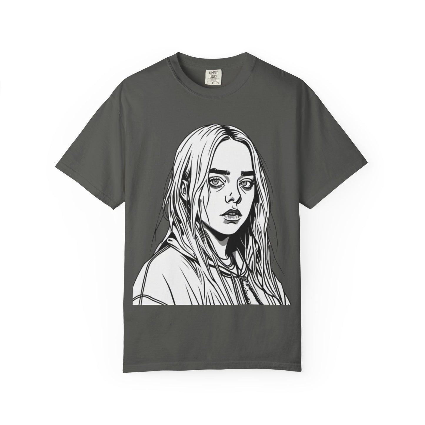 Camiseta unissex tingida com tecido Billie E. Artist Singer