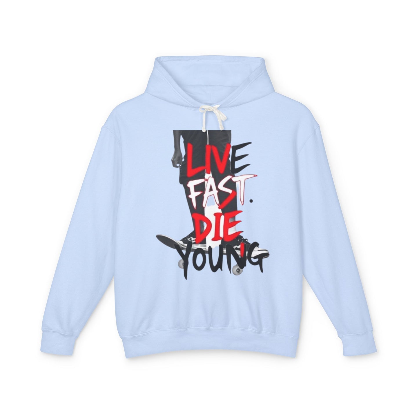 "Live Fast Die Young" Unisex Lightweight Hooded Sweatshirt - imperatrixies