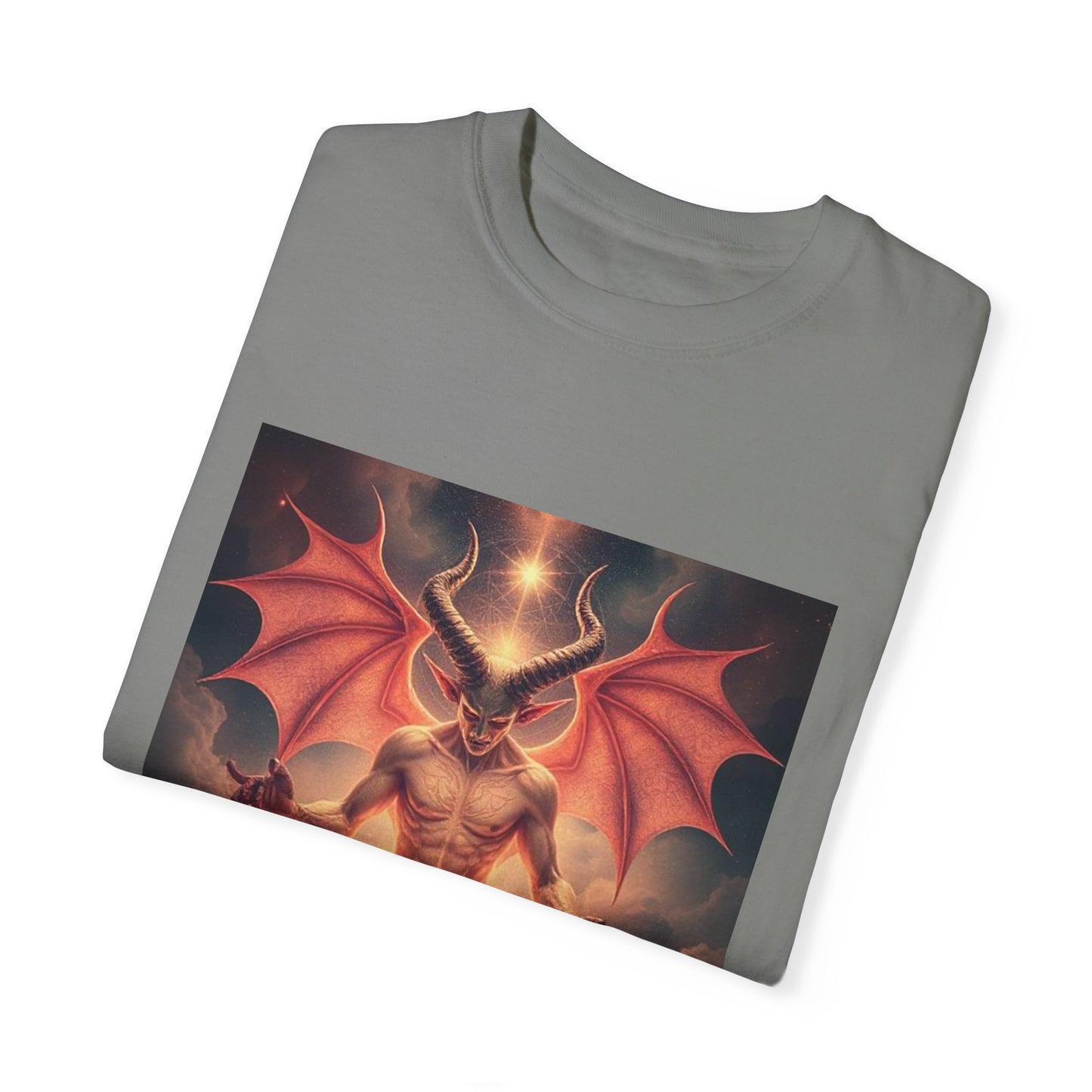 Mystic Goth Rock Emo Unisex Garment-Dyed Devil Artwork T-Shirt - Imperatrixies Design