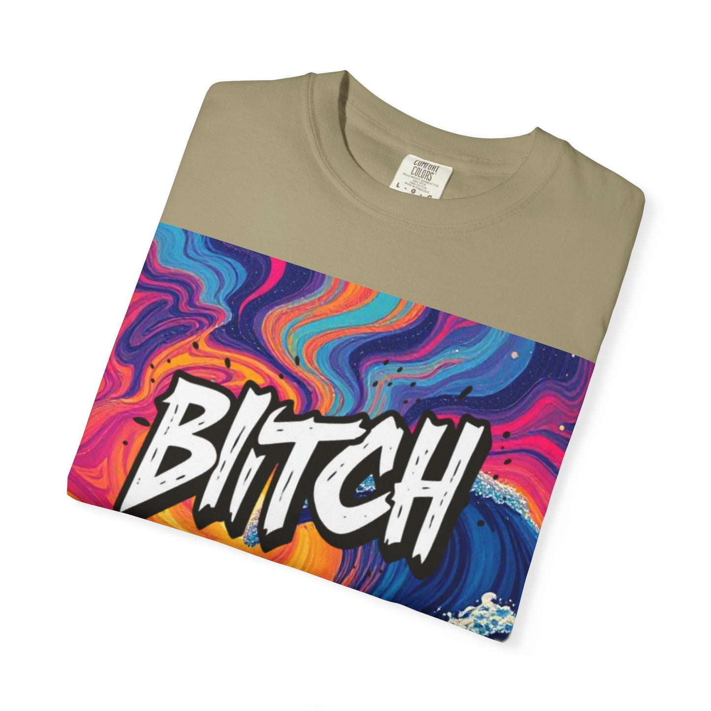 "BITCH" Vibrant Wave Graphic Unisex T-Shirt - imperatrixies
