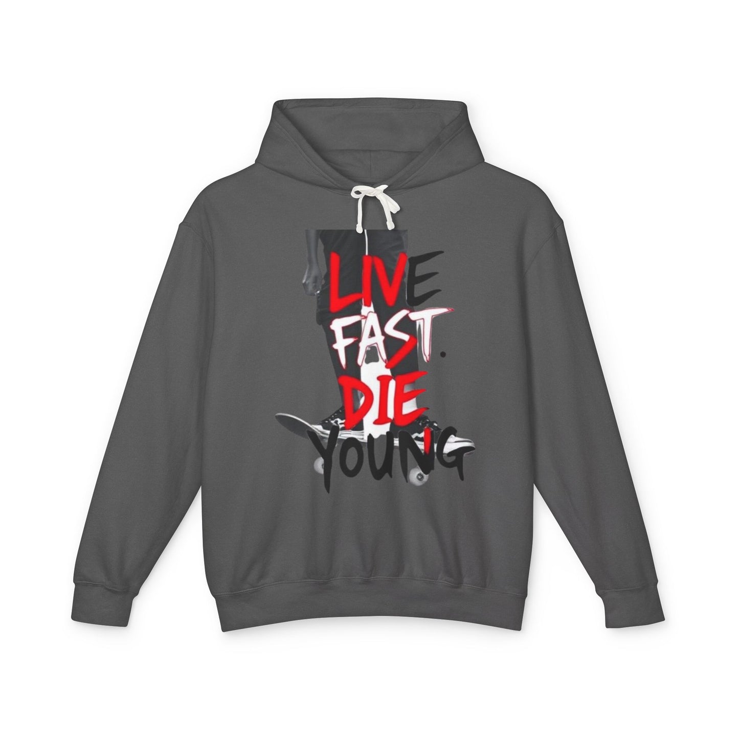 "Live Fast Die Young" Unisex Lightweight Hooded Sweatshirt - imperatrixies