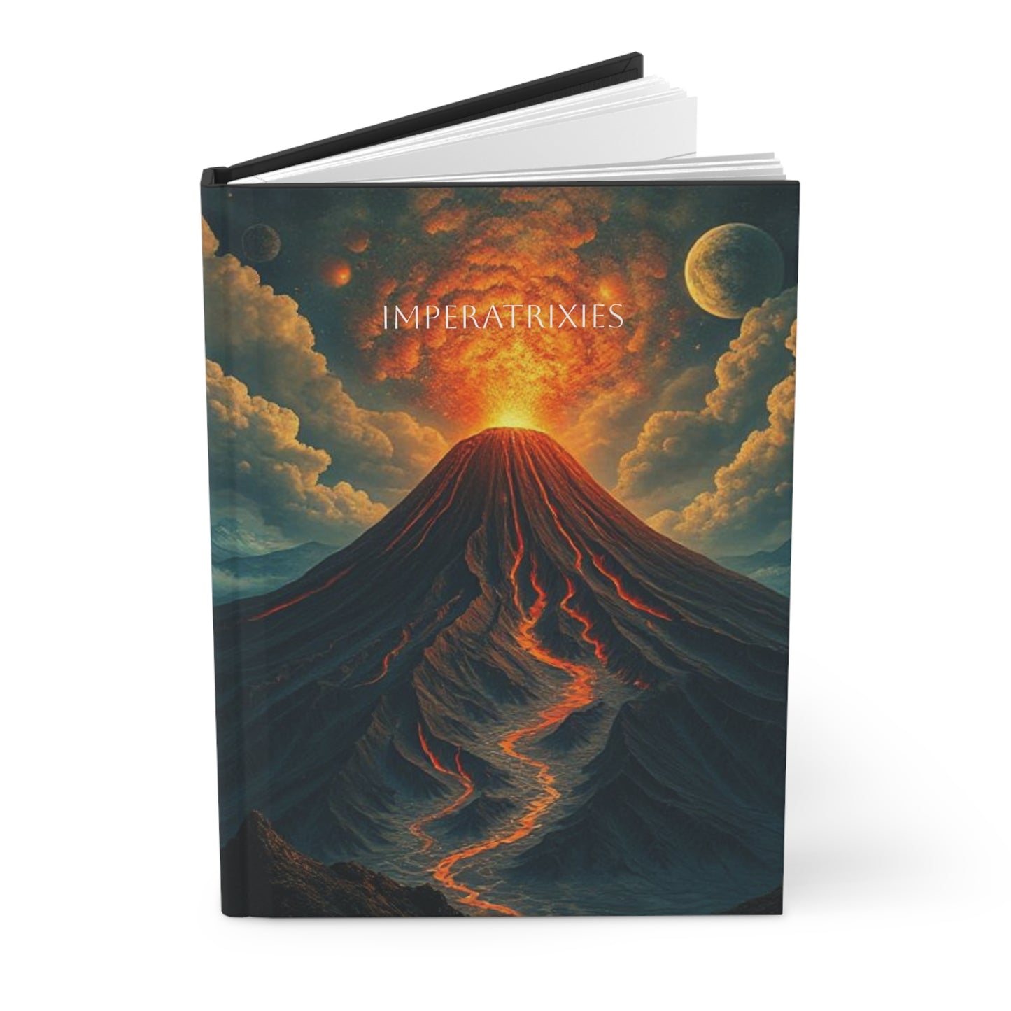 Imperatrixes Hardcover Journal - Be Creative | Volcano & Cosmic Art Design