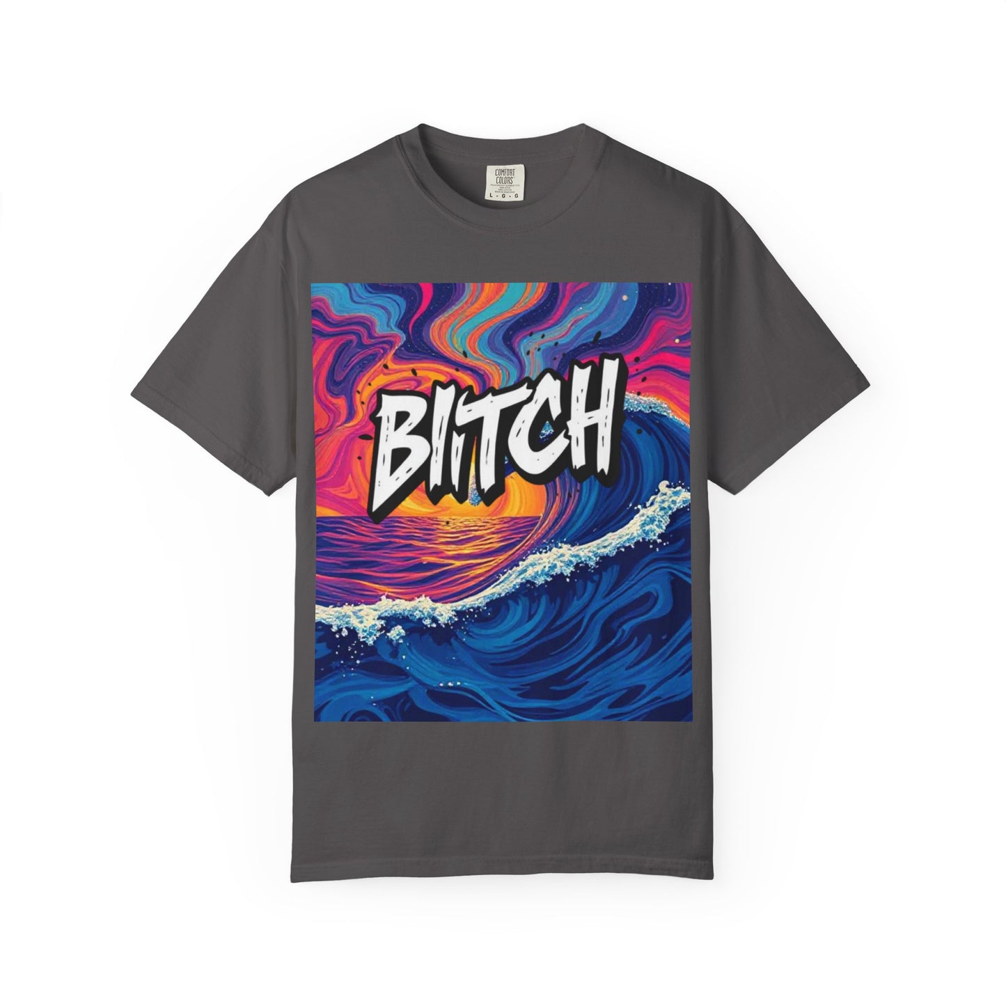 "BITCH" Vibrant Wave Graphic Unisex T-Shirt - imperatrixies