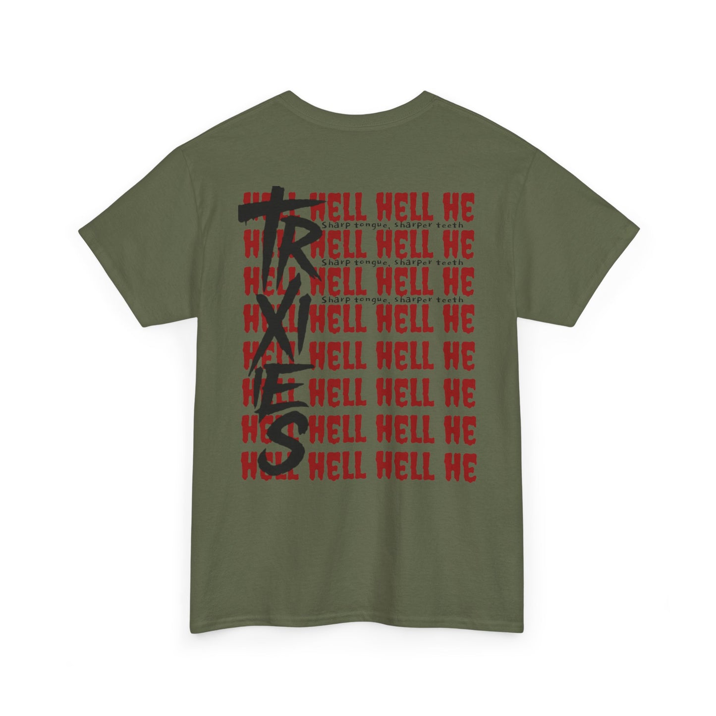 HELL Unisex Heavy Cotton Tee - Streetwear Alt Y2k T-shirt 100% Cotton - Trixies