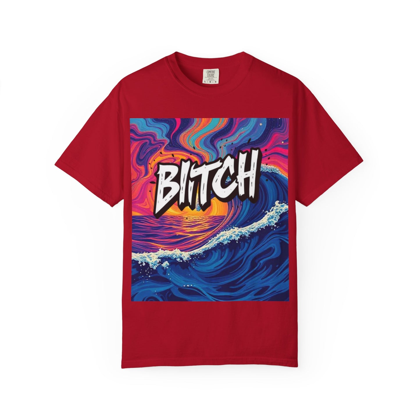 "BITCH" Vibrant Wave Graphic Unisex T-Shirt - imperatrixies