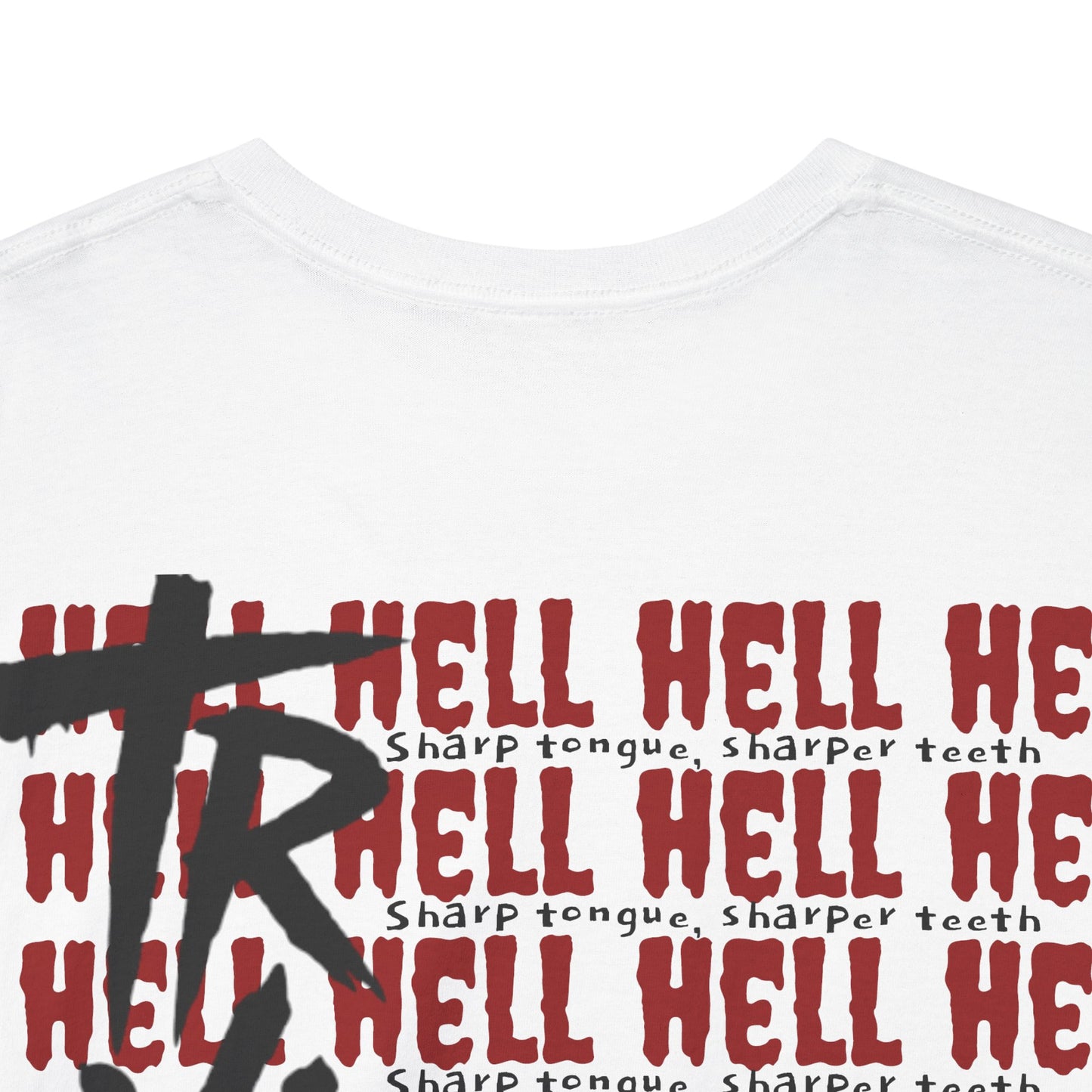 HELL Unisex Heavy Cotton Tee - Streetwear Alt Y2k T-shirt 100% Cotton - Trixies