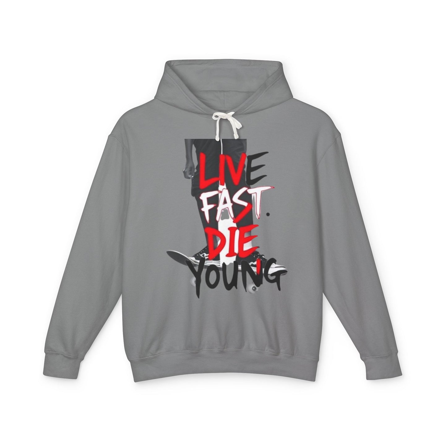 "Live Fast Die Young" Unisex Lightweight Hooded Sweatshirt - imperatrixies