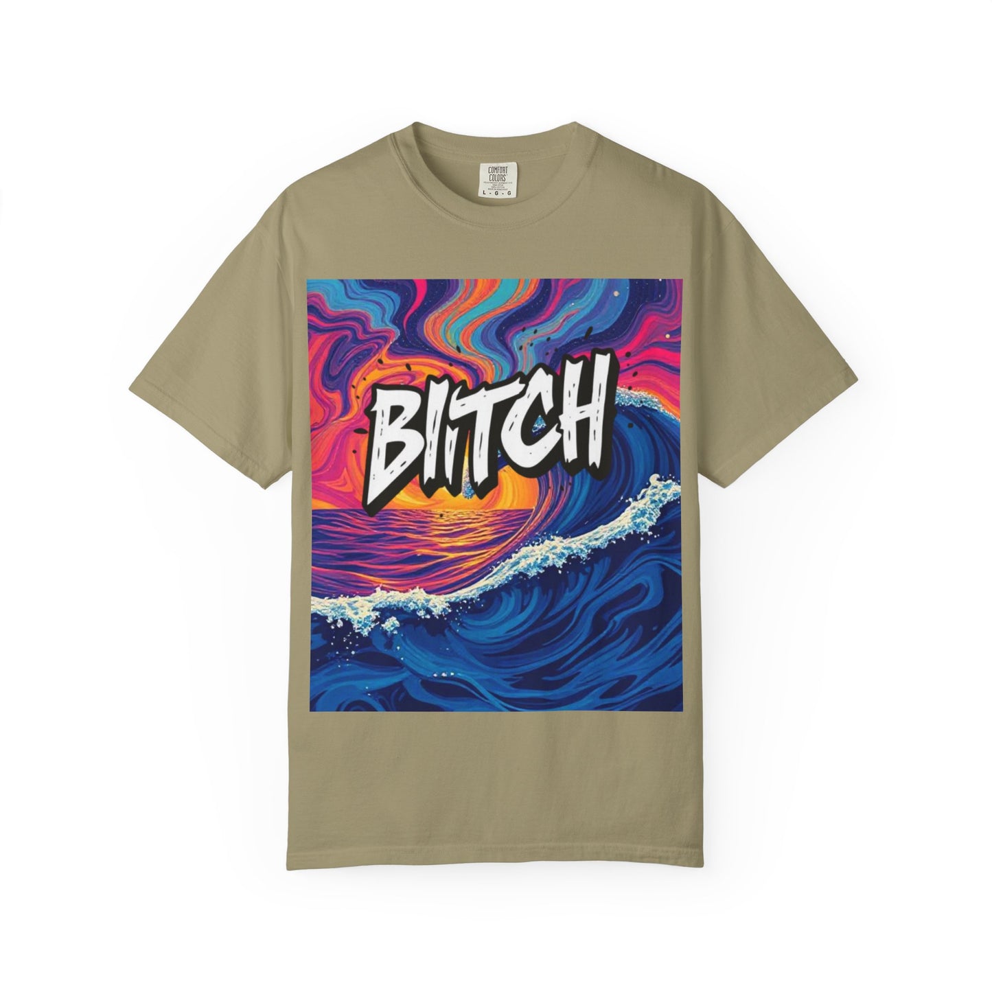 "BITCH" Vibrant Wave Graphic Unisex T-Shirt - imperatrixies