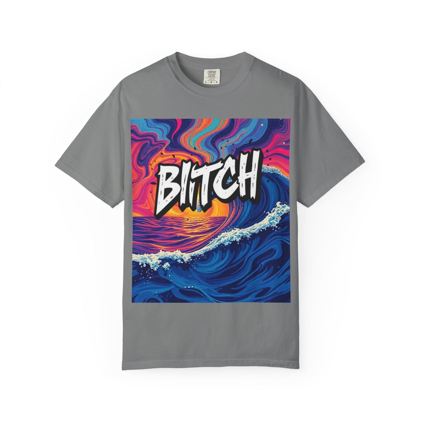 "BITCH" Vibrant Wave Graphic Unisex T-Shirt - imperatrixies