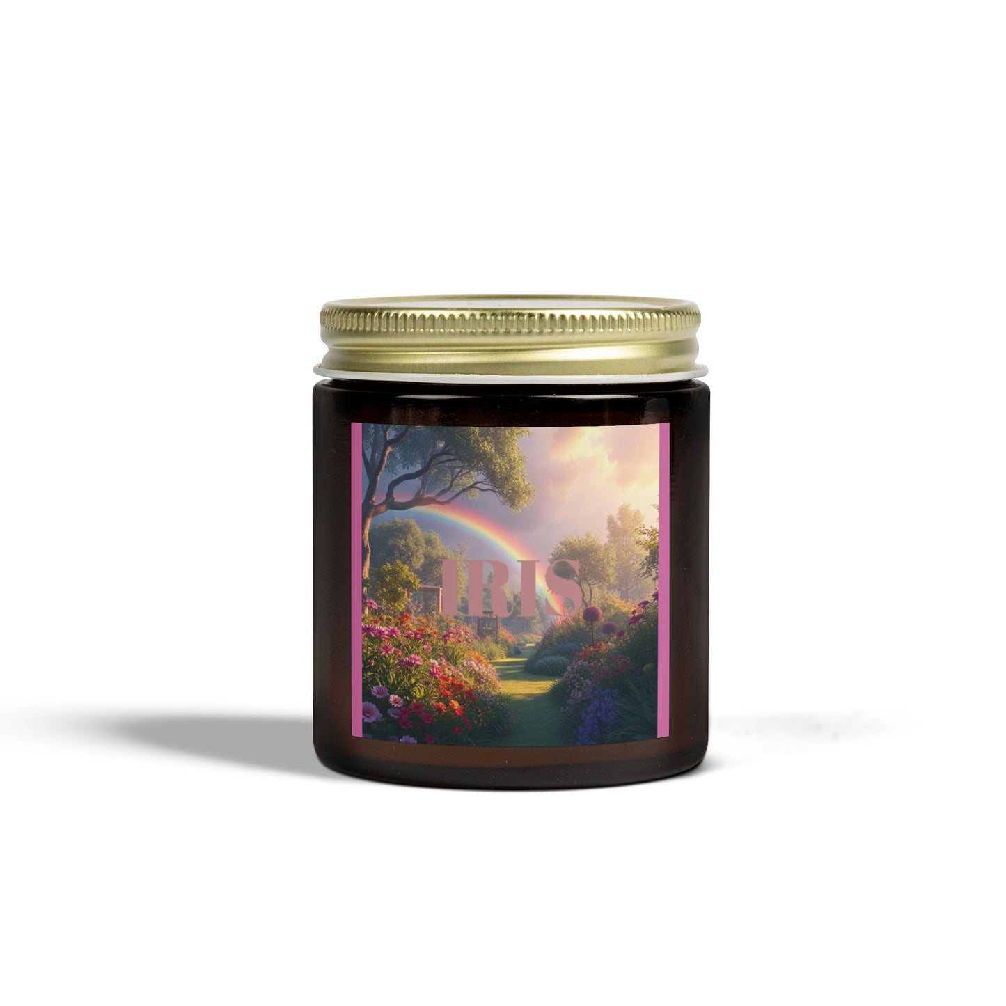 Godness Iris Floral Scented Candles - Coconut Apricot Wax (4oz, 9oz) | Perfect for Relaxation Mystic Magic