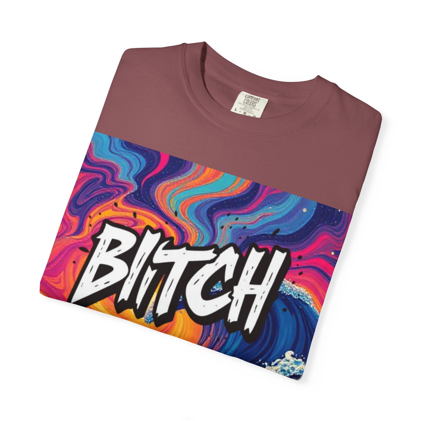 "BITCH" Vibrant Wave Graphic Unisex T-Shirt - imperatrixies