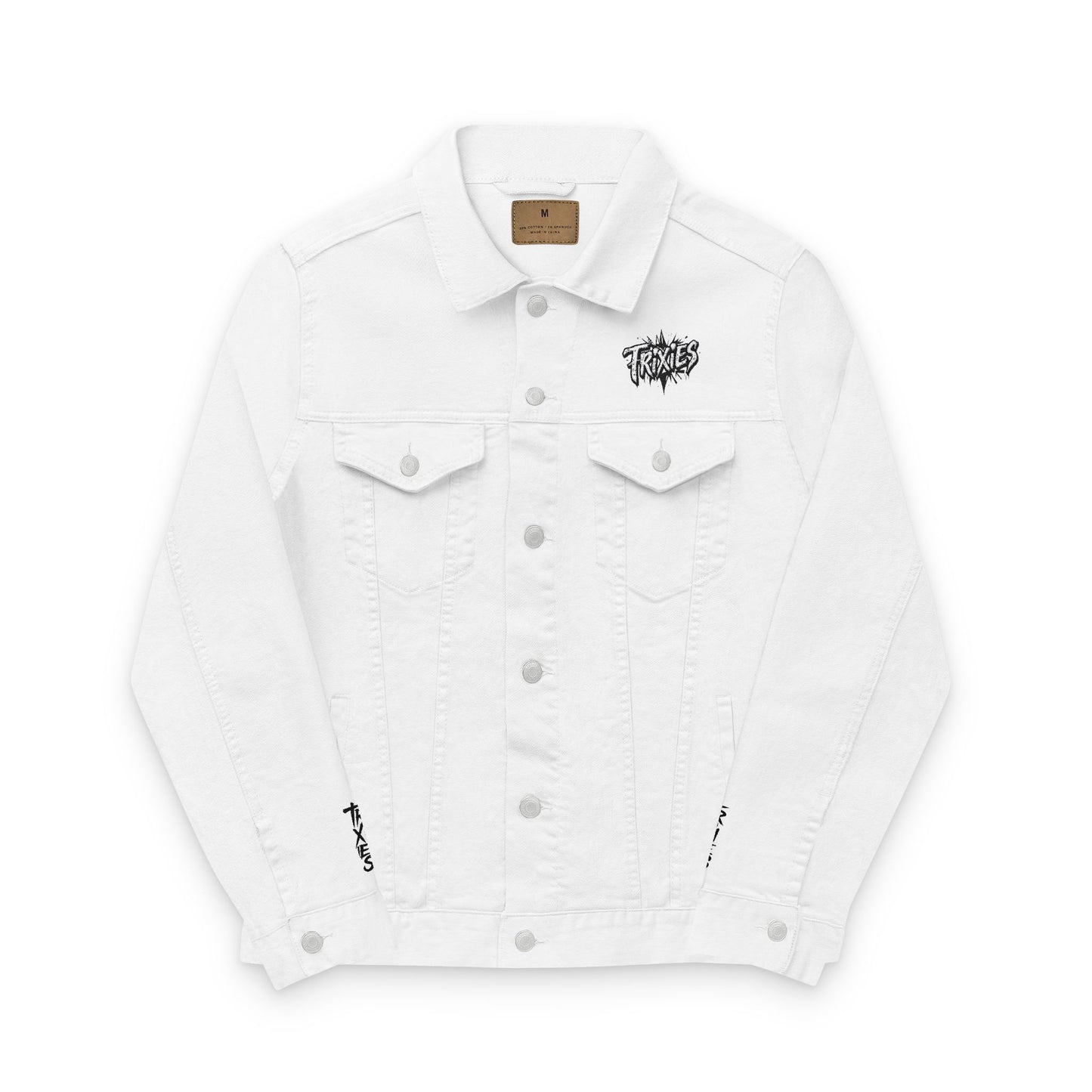 Grayish Custom Embroidered Unisex Denim Jacket - Trixies