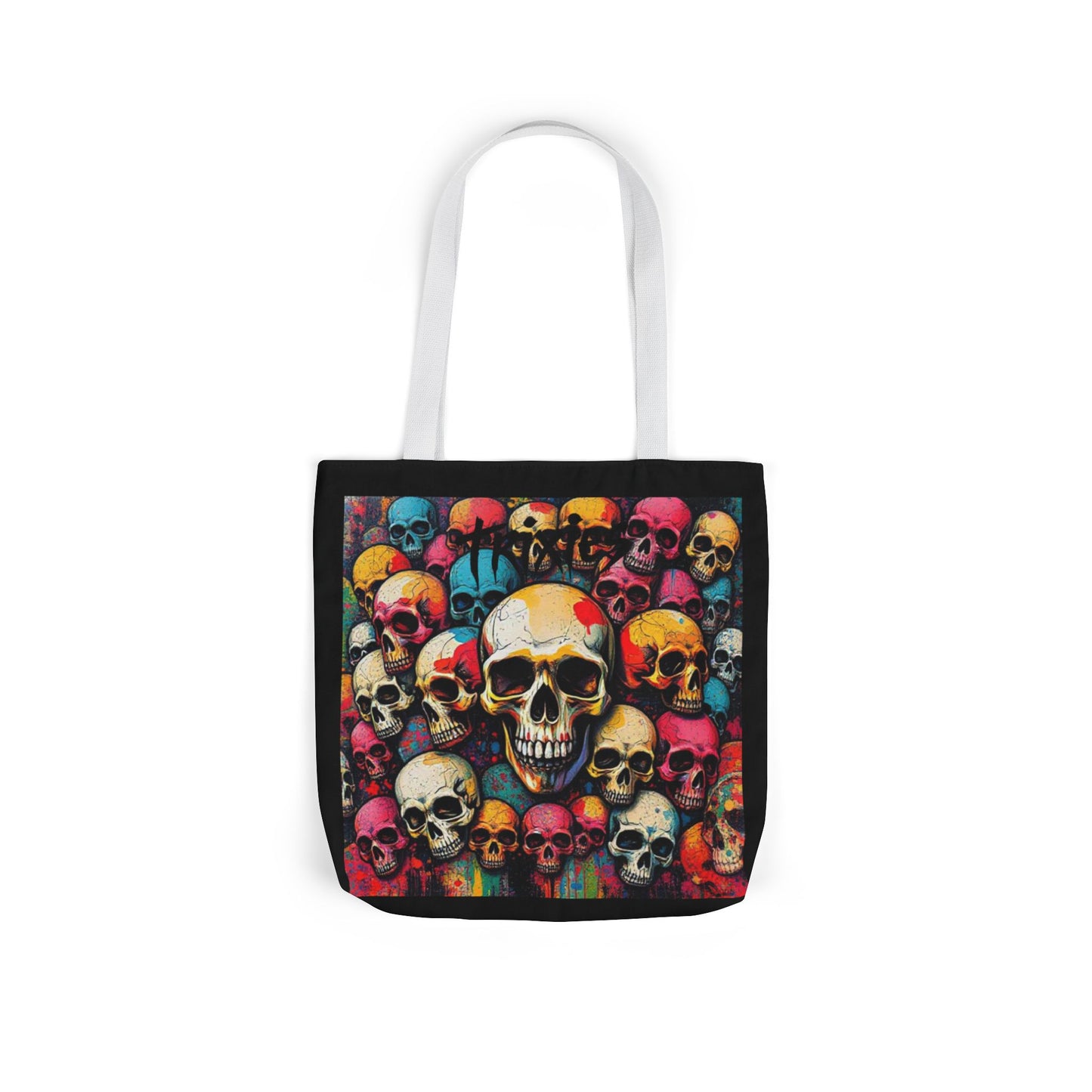 Skull Canvas Tote Bag - 100% Cotton - imperatrixies