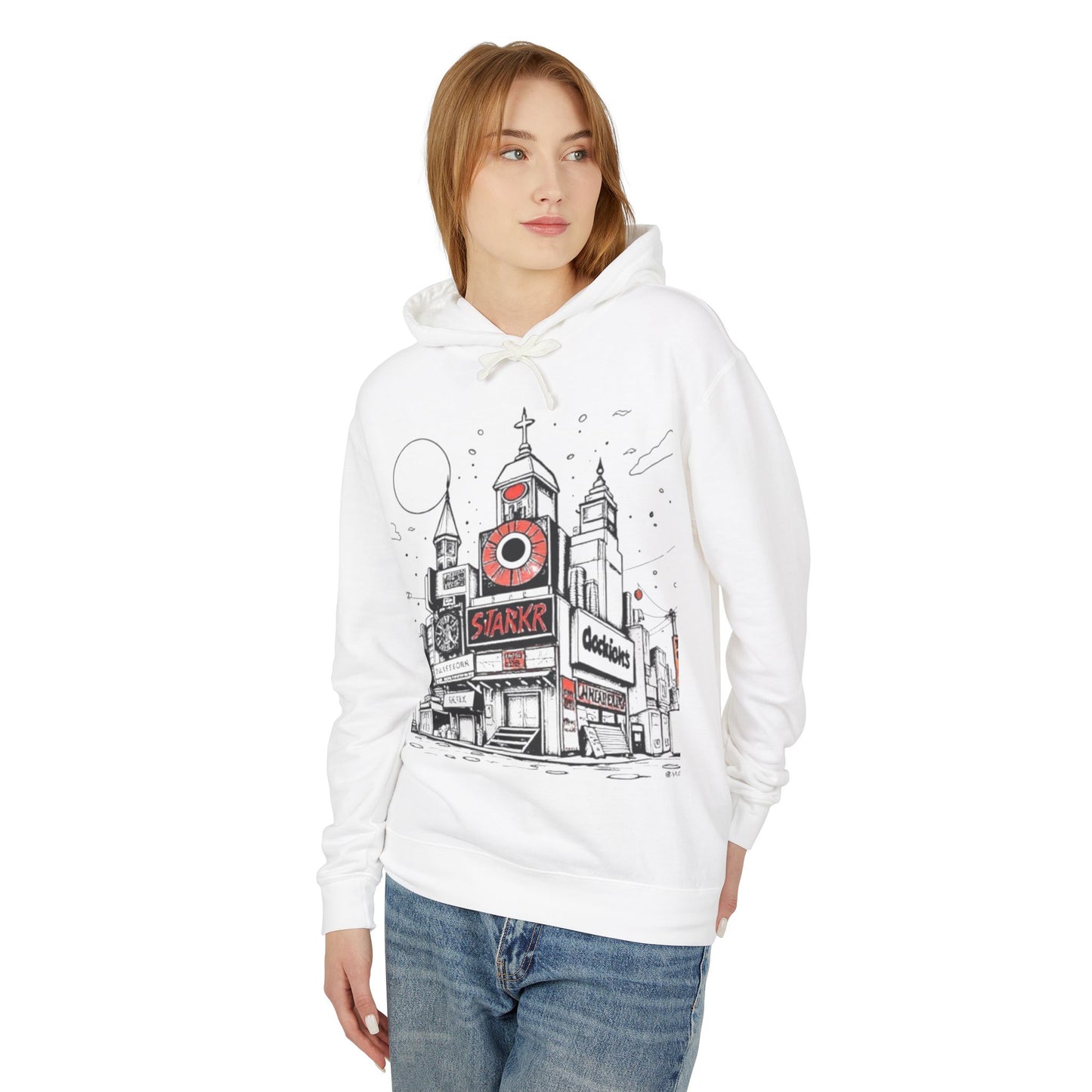 Urban Art Unisex Lightweight Hooded Sweatshirt - 'Trixies'