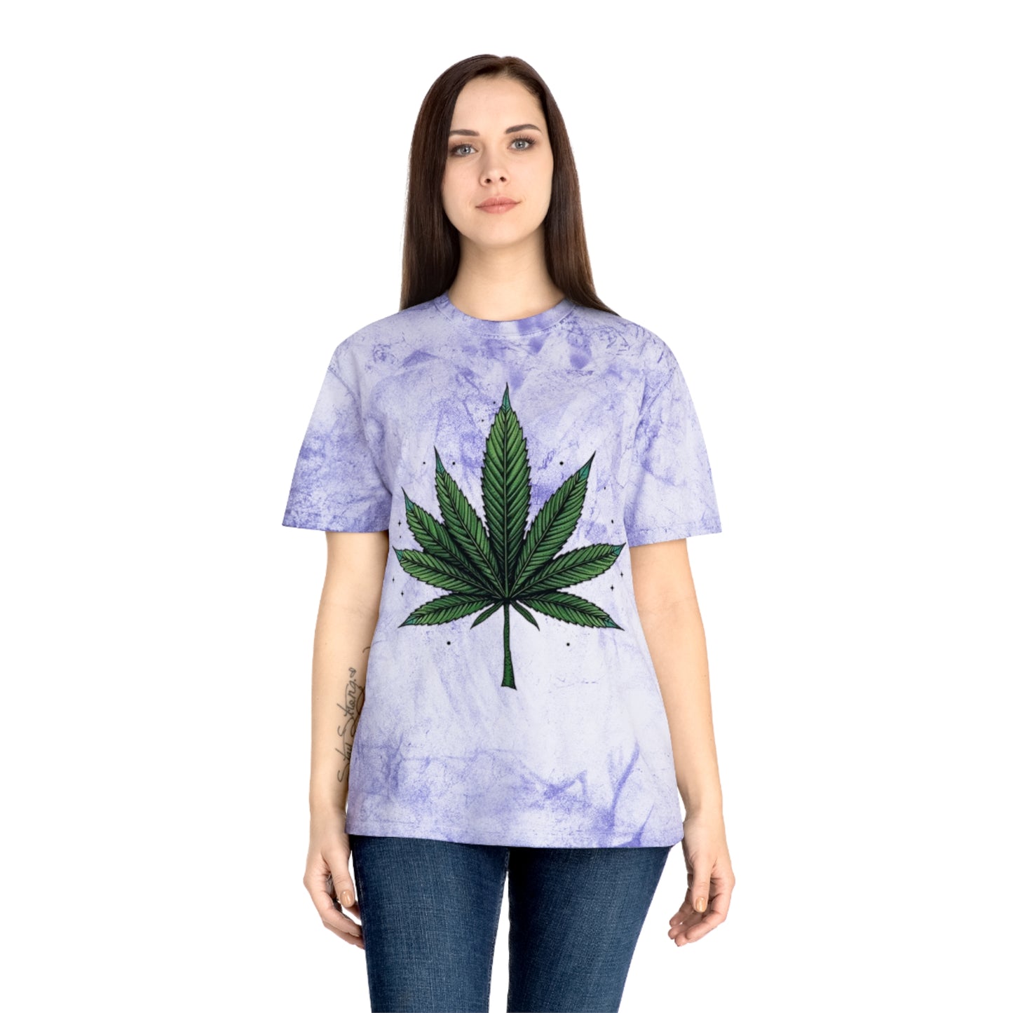 Color Blast Weed Marijuana T-Shirt Get High - 100% Cotton - Trixies