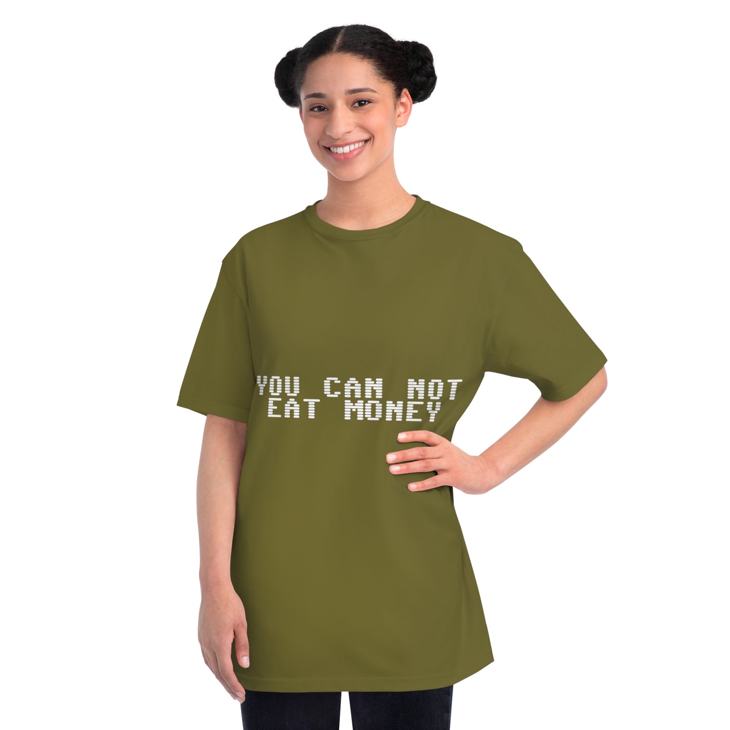 "You Can Not Eat Money" Protest Eco-Friendly Unisex T-Shirt 100% Cotton - Trixies