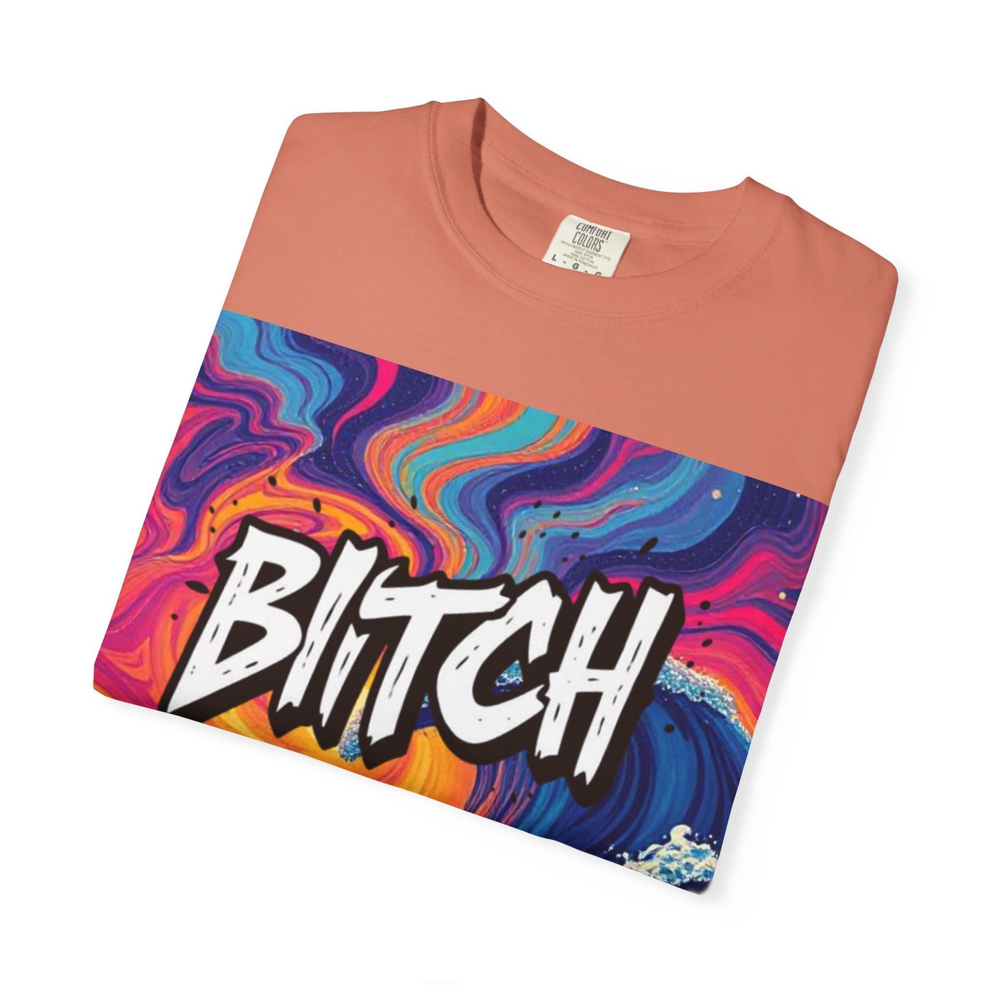 "BITCH" Vibrant Wave Graphic Unisex T-Shirt - imperatrixies