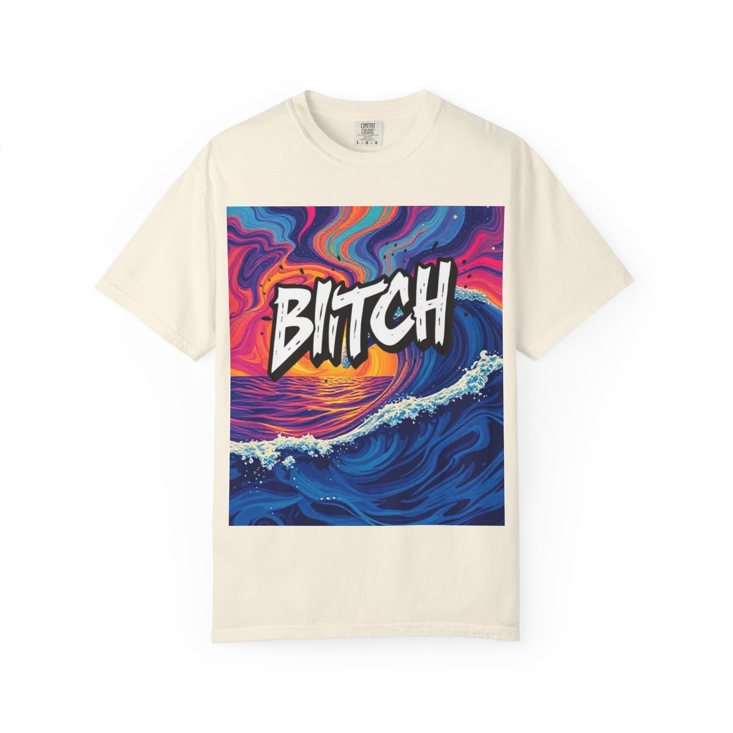 "BITCH" Vibrant Wave Graphic Unisex T-Shirt - imperatrixies