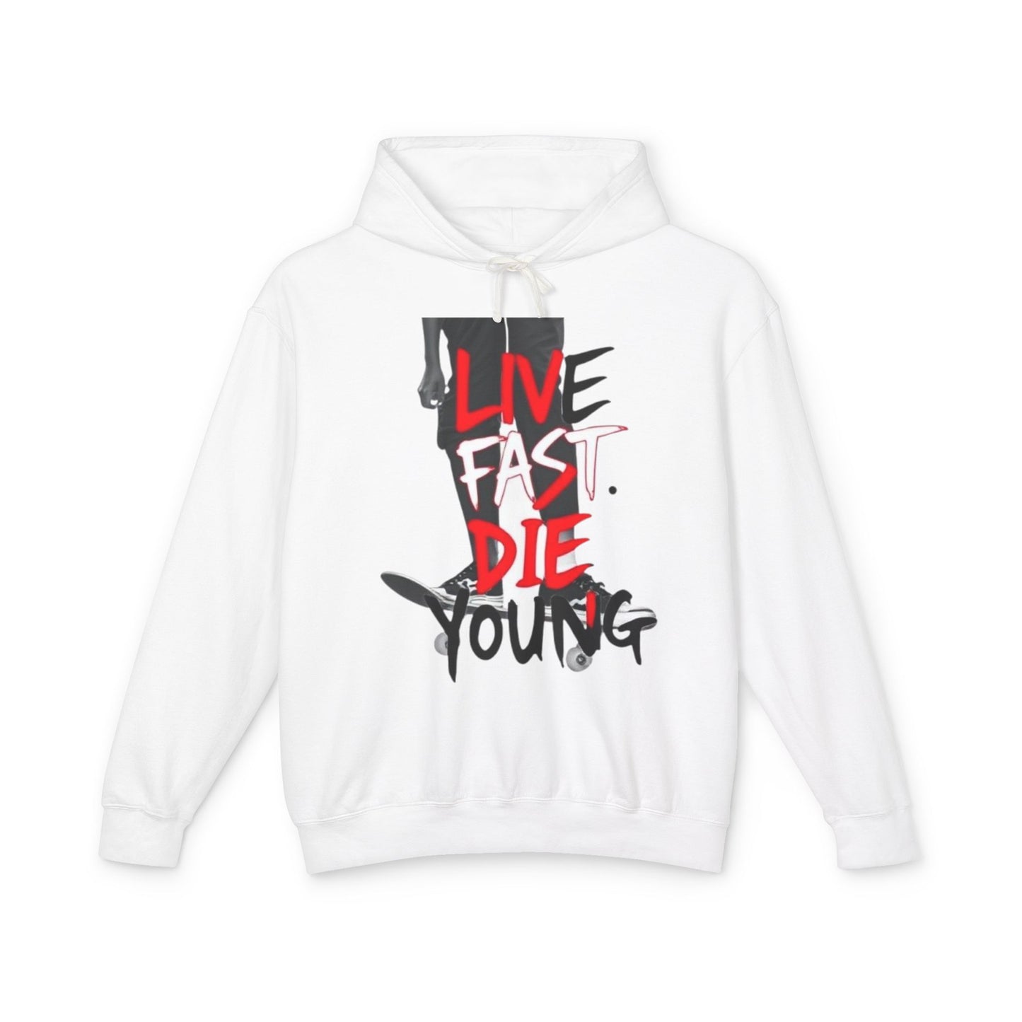 "Live Fast Die Young" Unisex Lightweight Hooded Sweatshirt - imperatrixies