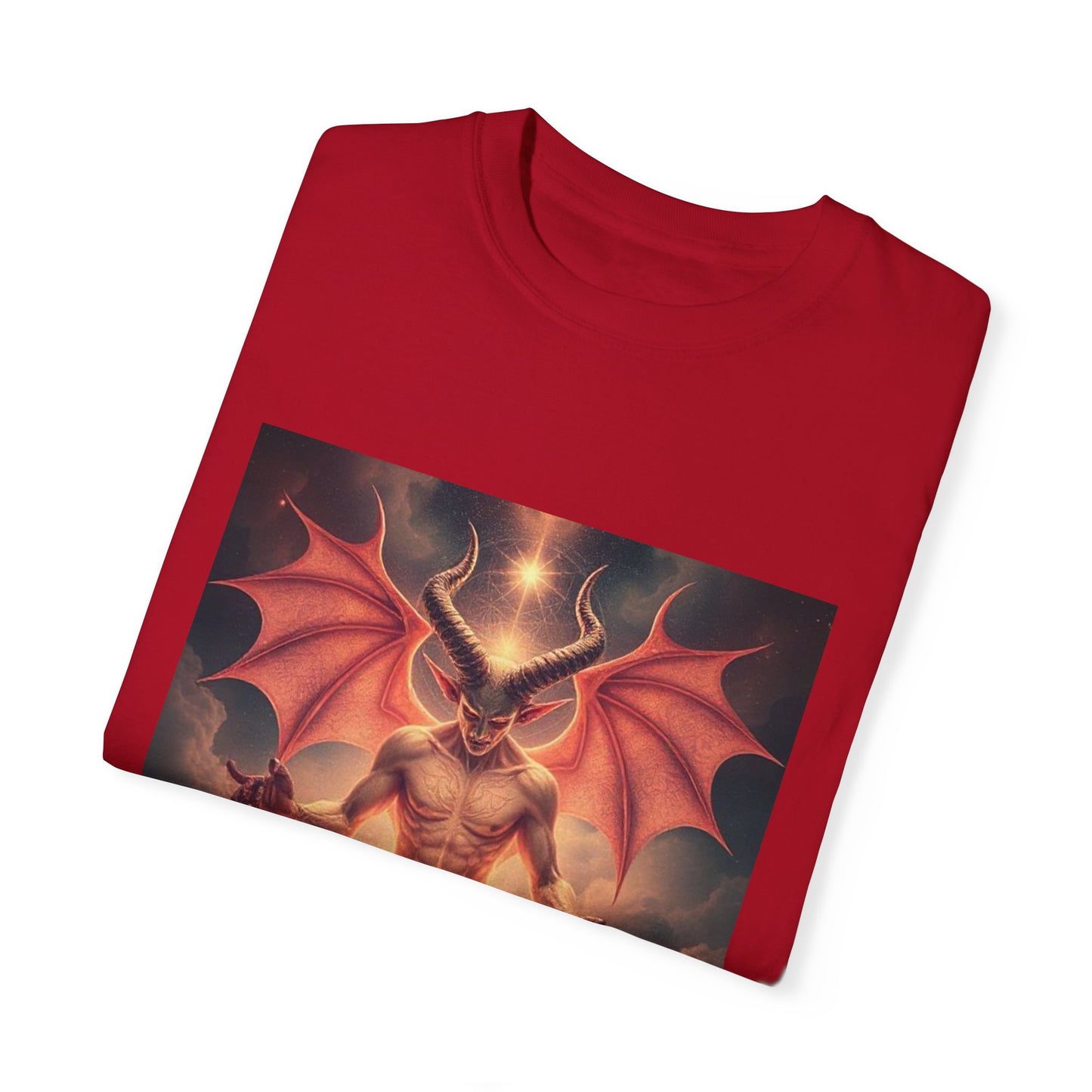 Mystic Goth Rock Emo Unisex Garment-Dyed Devil Artwork T-Shirt - Imperatrixies Design