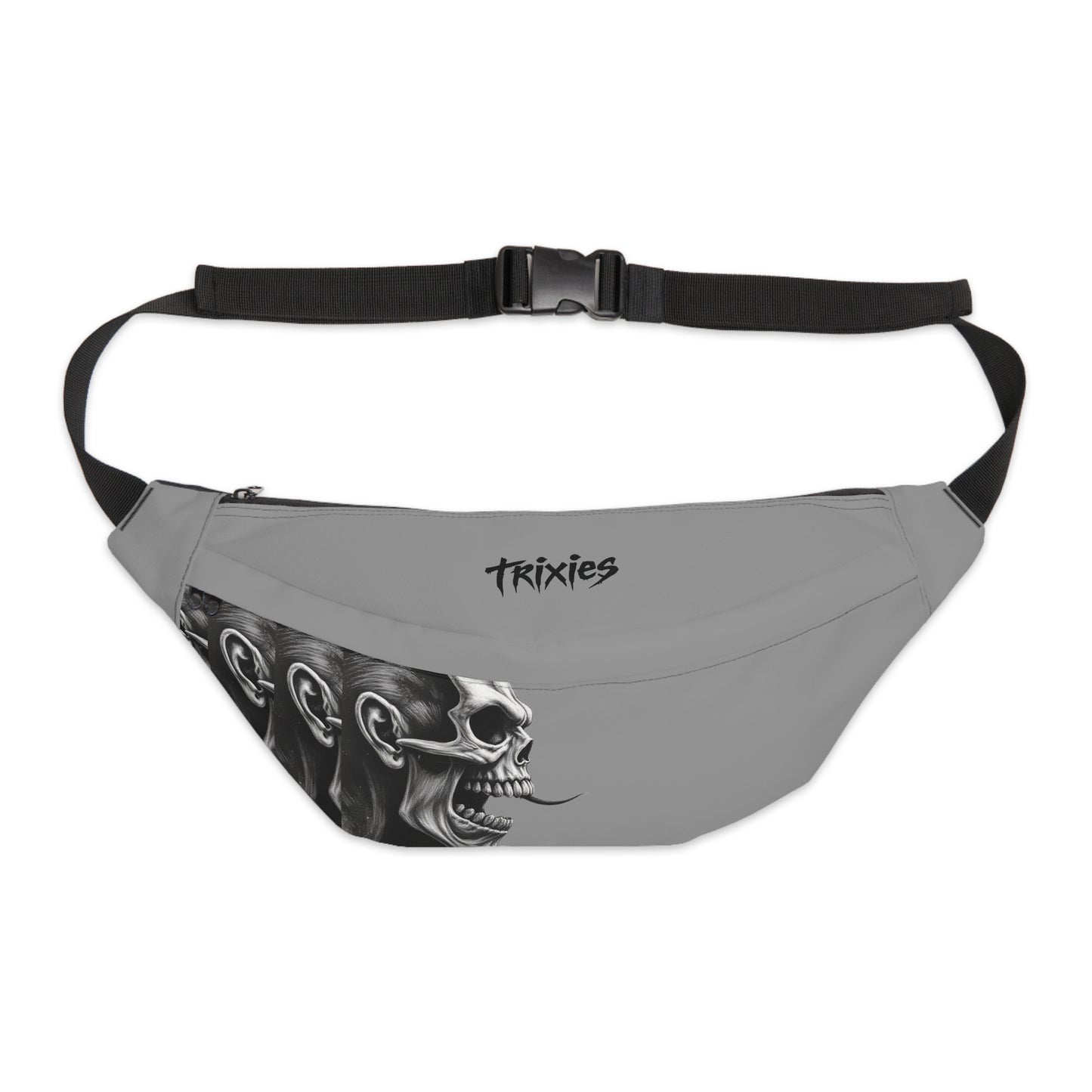 Stylish Large Fanny Pack Dark Skull Goth Alternative Streetwear Bag Unisex - Trixies