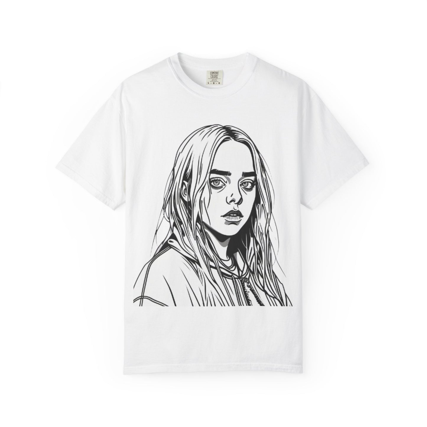 Camiseta unissex tingida com tecido Billie E. Artist Singer