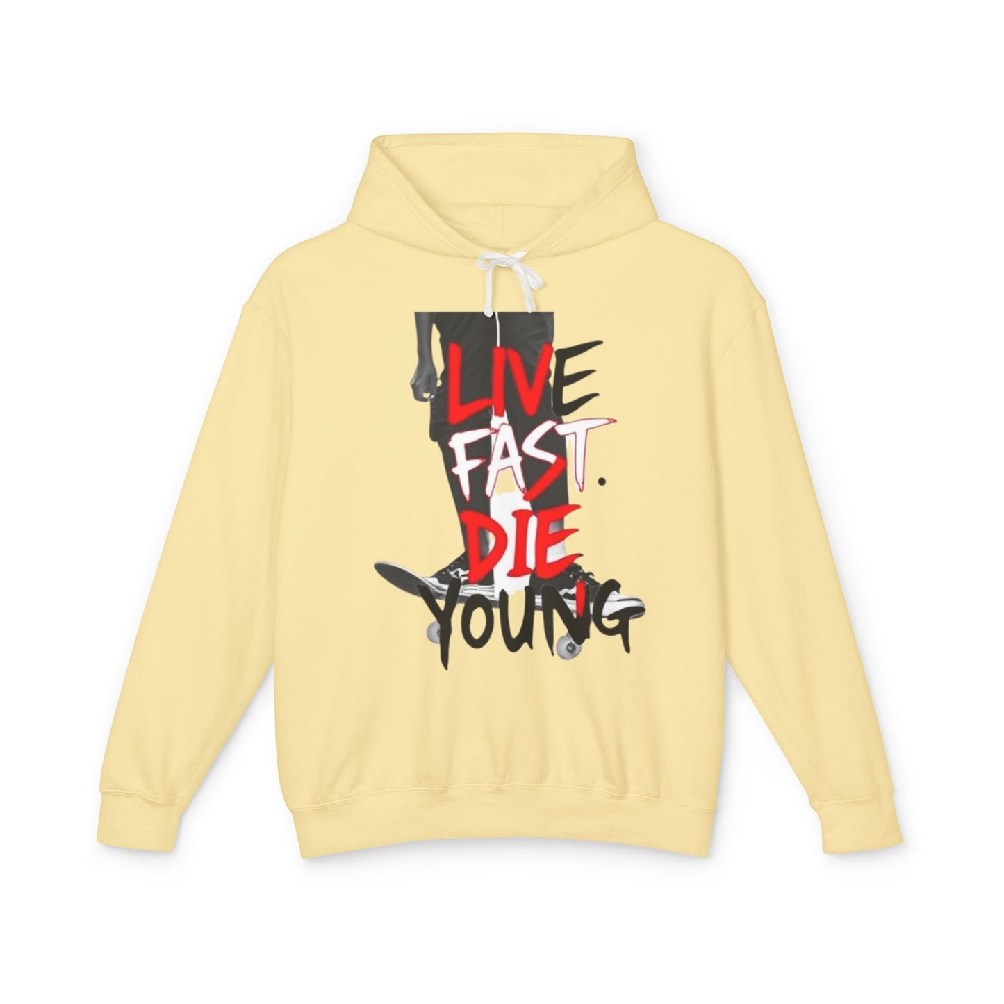 "Live Fast Die Young" Unisex Lightweight Hooded Sweatshirt - imperatrixies