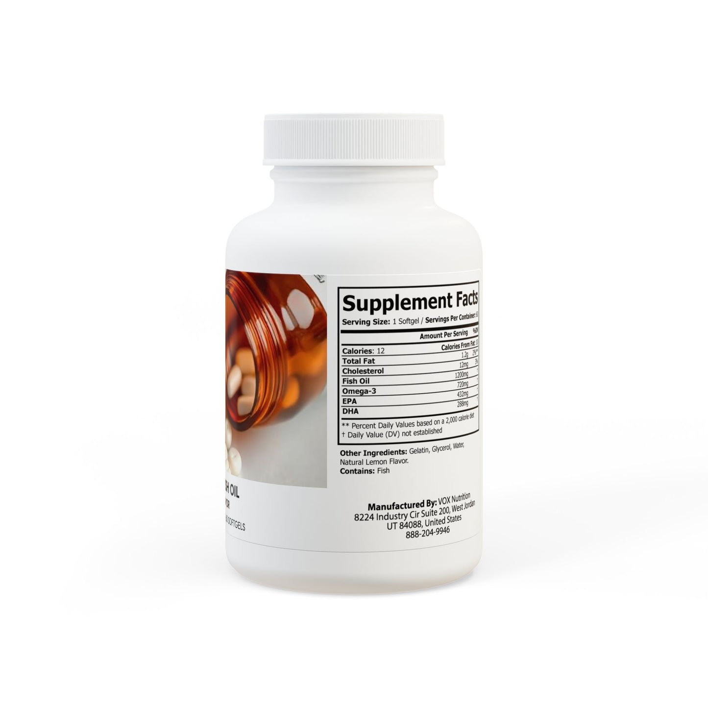 Omega 3 Fish Oil Supplement (60 Softgels) - imperatrixies