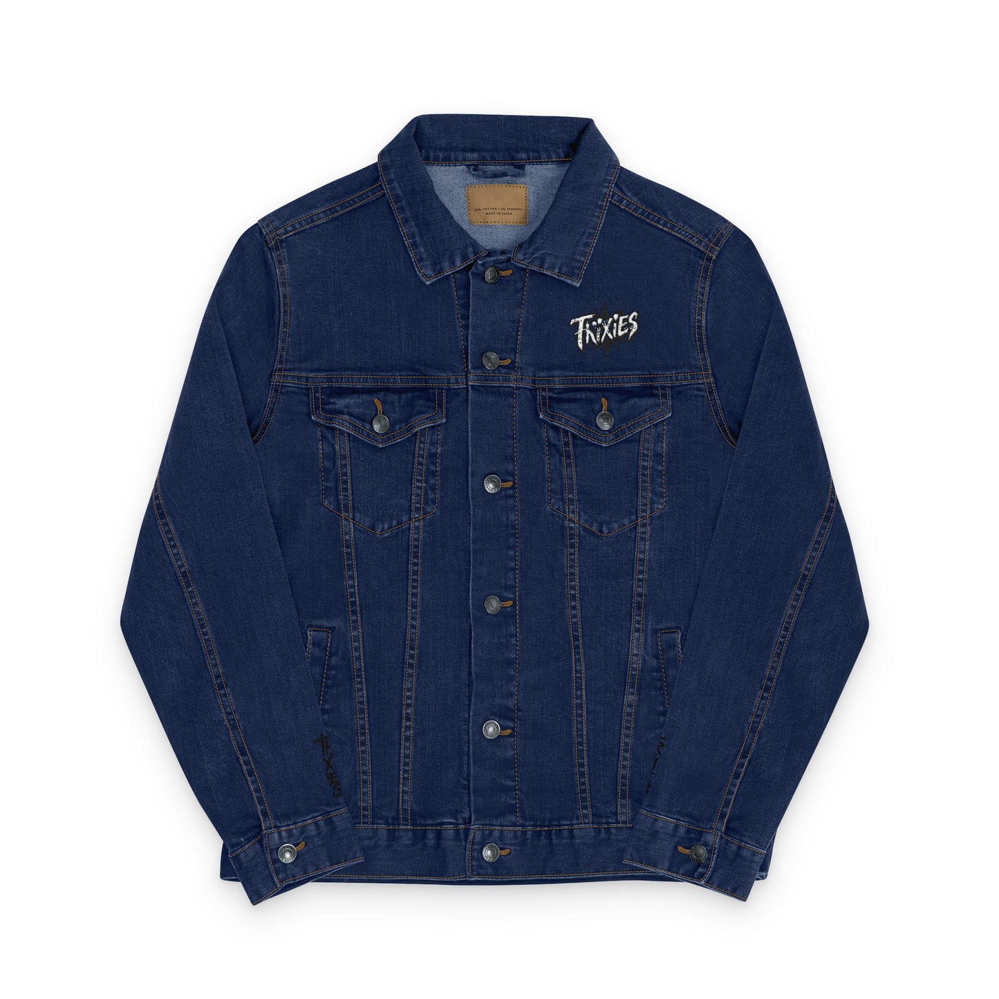 Grayish Custom Embroidered Unisex Denim Jacket - Trixies