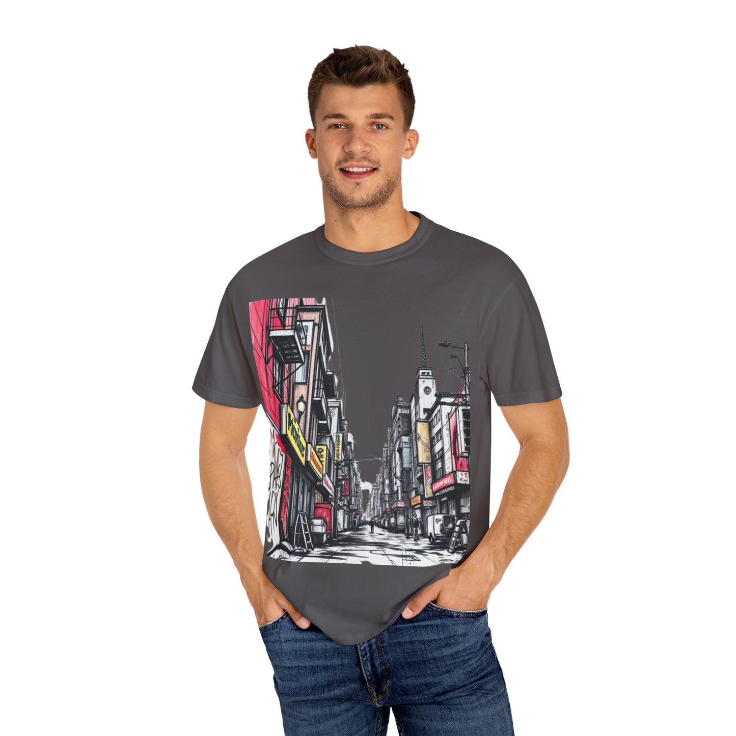 Urban Street Art Unisex Garment-Dyed T-Shirt - Perfect for Art Lovers & Casual Wear