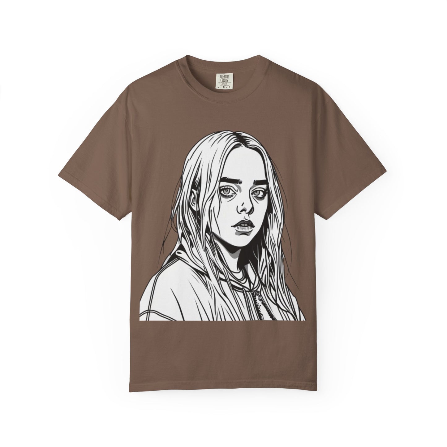 Camiseta unissex tingida com tecido Billie E. Artist Singer