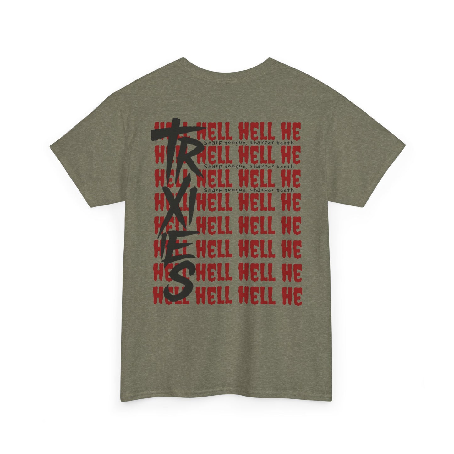 HELL Unisex Heavy Cotton Tee - Streetwear Alt Y2k T-shirt 100% Cotton - Trixies