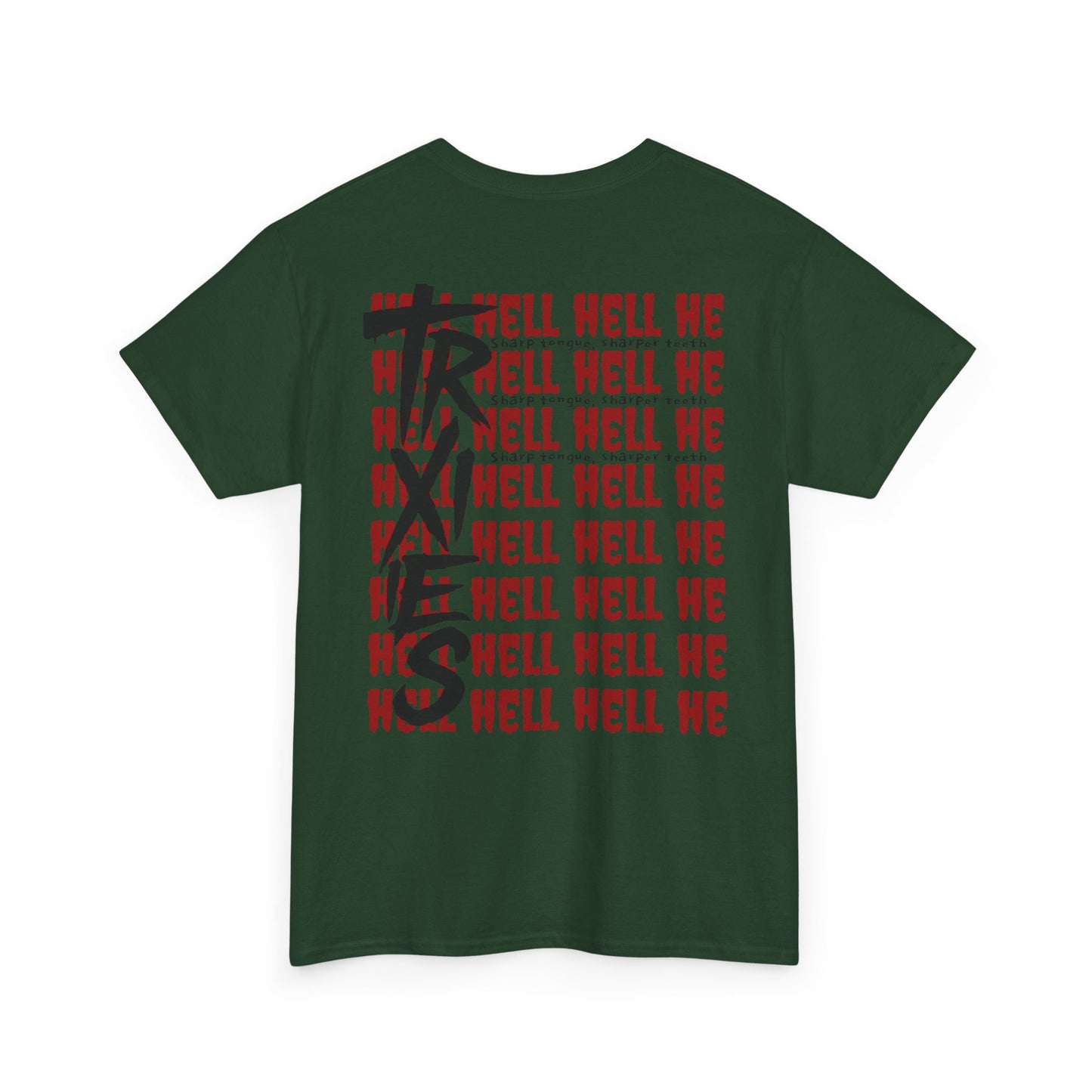 HELL Unisex Heavy Cotton Tee - Streetwear Alt Y2k T-shirt 100% Cotton - Trixies