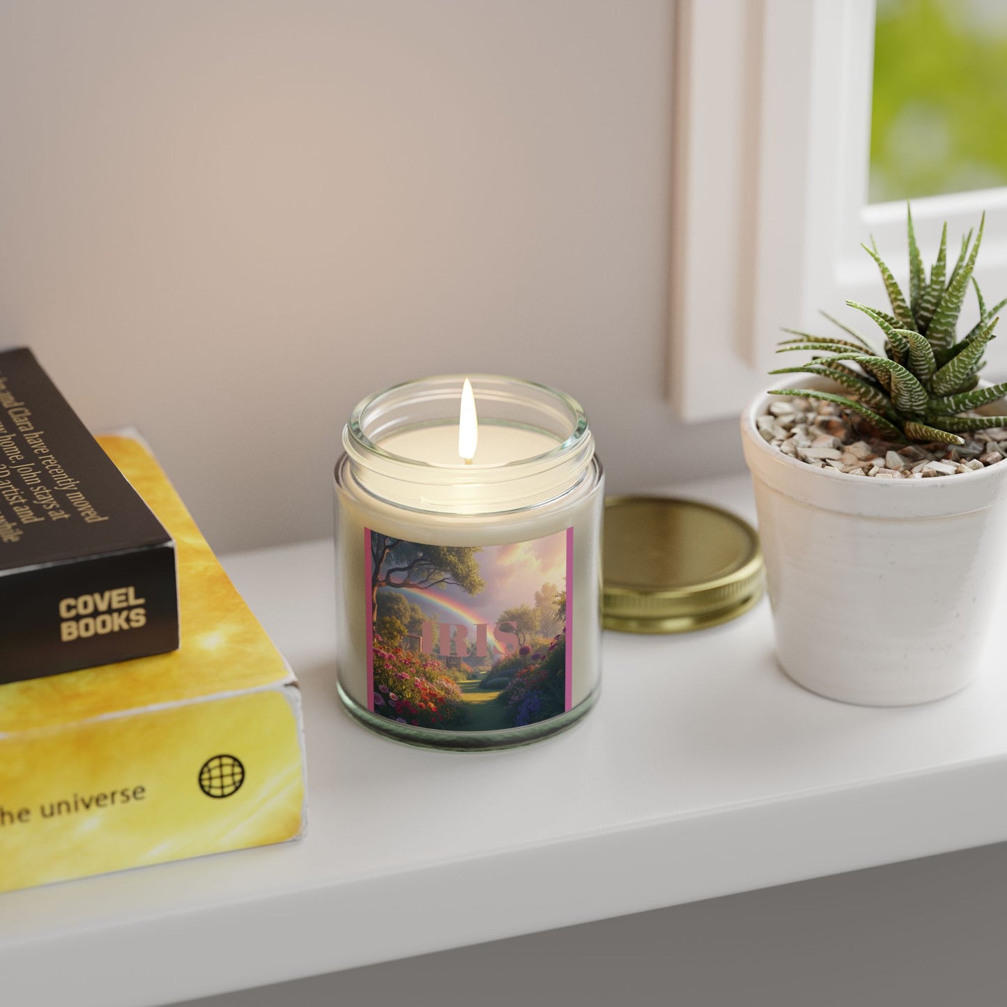 Godness Iris Floral Scented Candles - Coconut Apricot Wax (4oz, 9oz) | Perfect for Relaxation Mystic Magic