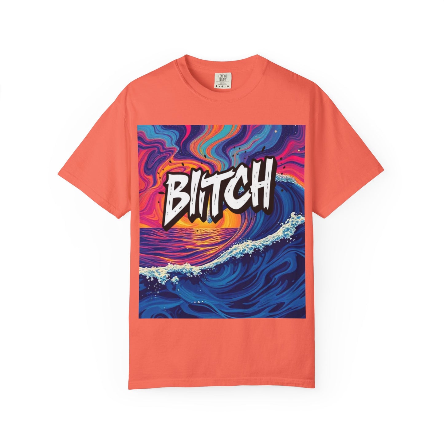 "BITCH" Vibrant Wave Graphic Unisex T-Shirt - imperatrixies