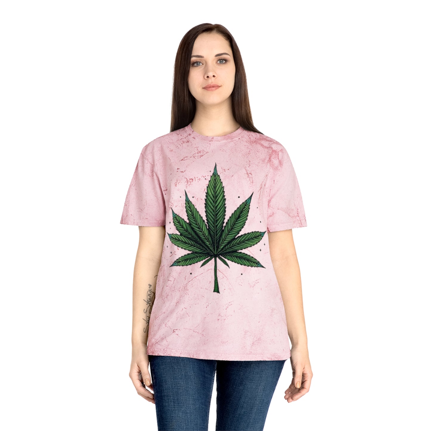 Color Blast Weed Marijuana T-Shirt Get High - 100% Cotton - Trixies