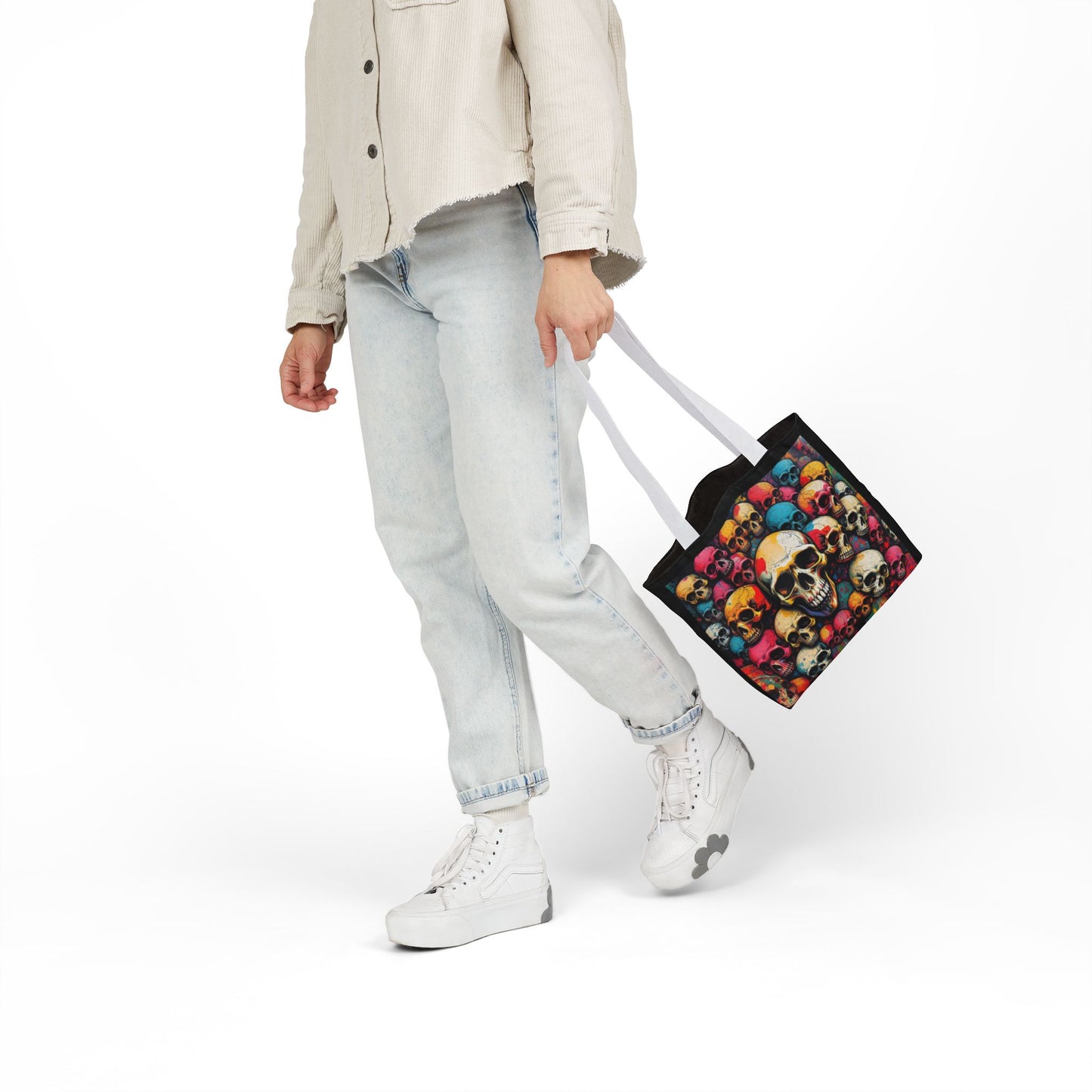 Skull Canvas Tote Bag - 100% Cotton - imperatrixies