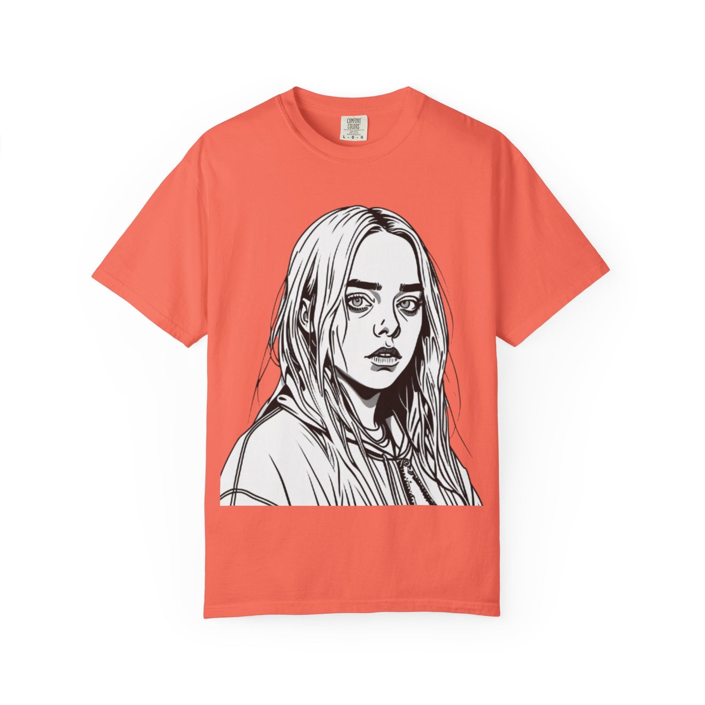Camiseta unissex tingida com tecido Billie E. Artist Singer