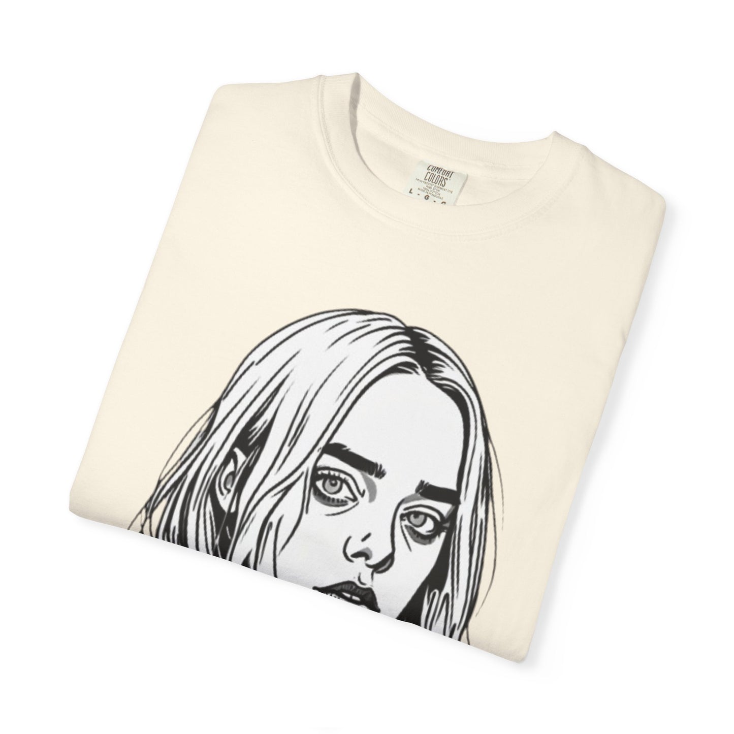 Camiseta unissex tingida com tecido Billie E. Artist Singer