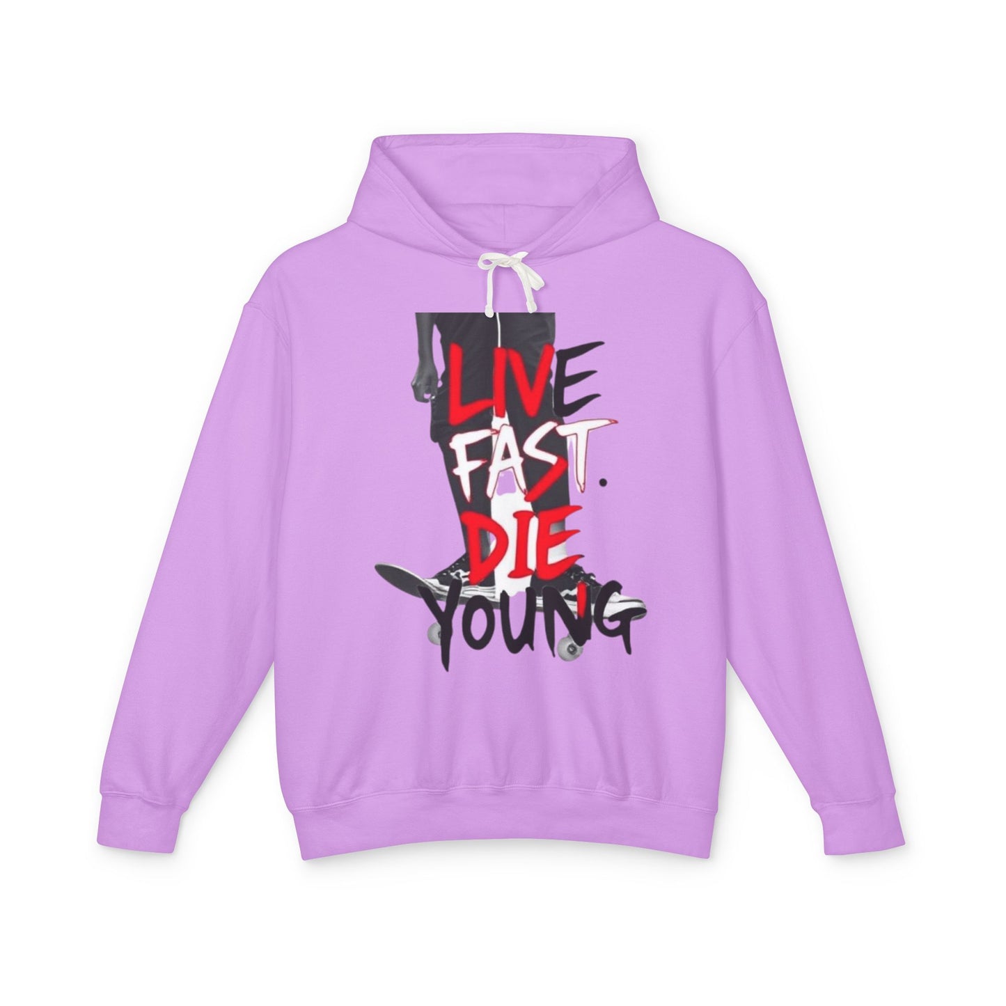 "Live Fast Die Young" Unisex Lightweight Hooded Sweatshirt - imperatrixies