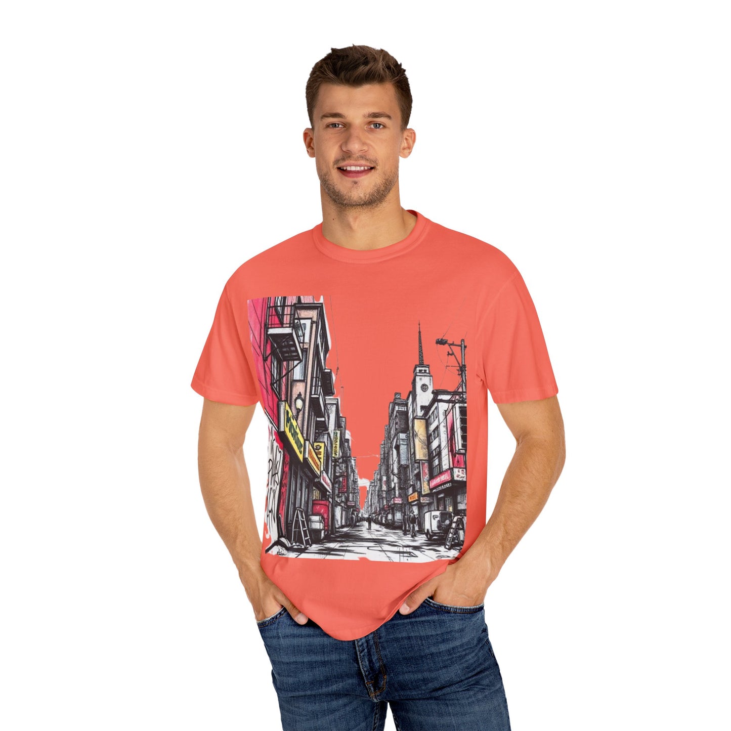 Urban Street Art Unisex Garment-Dyed T-Shirt - Perfect for Art Lovers & Casual Wear