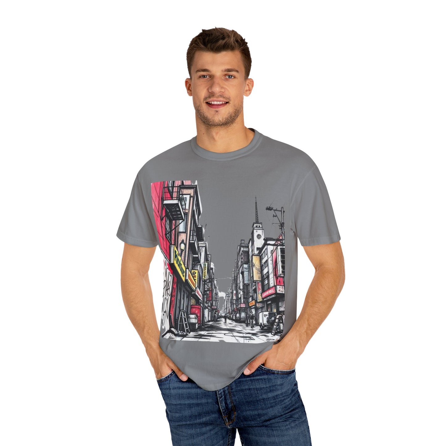 Urban Street Art Unisex Garment-Dyed T-Shirt - Perfect for Art Lovers & Casual Wear