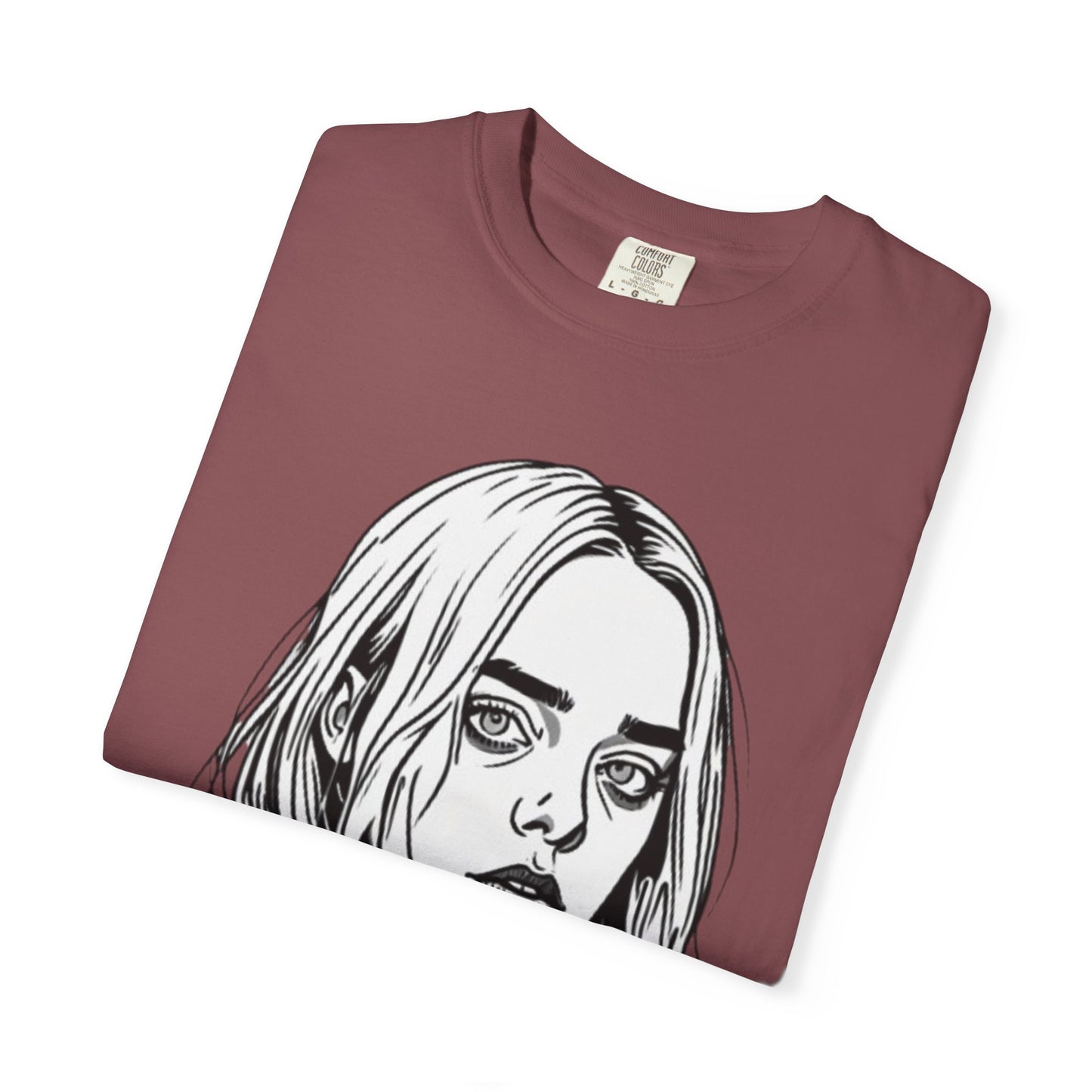 Camiseta unissex tingida com tecido Billie E. Artist Singer