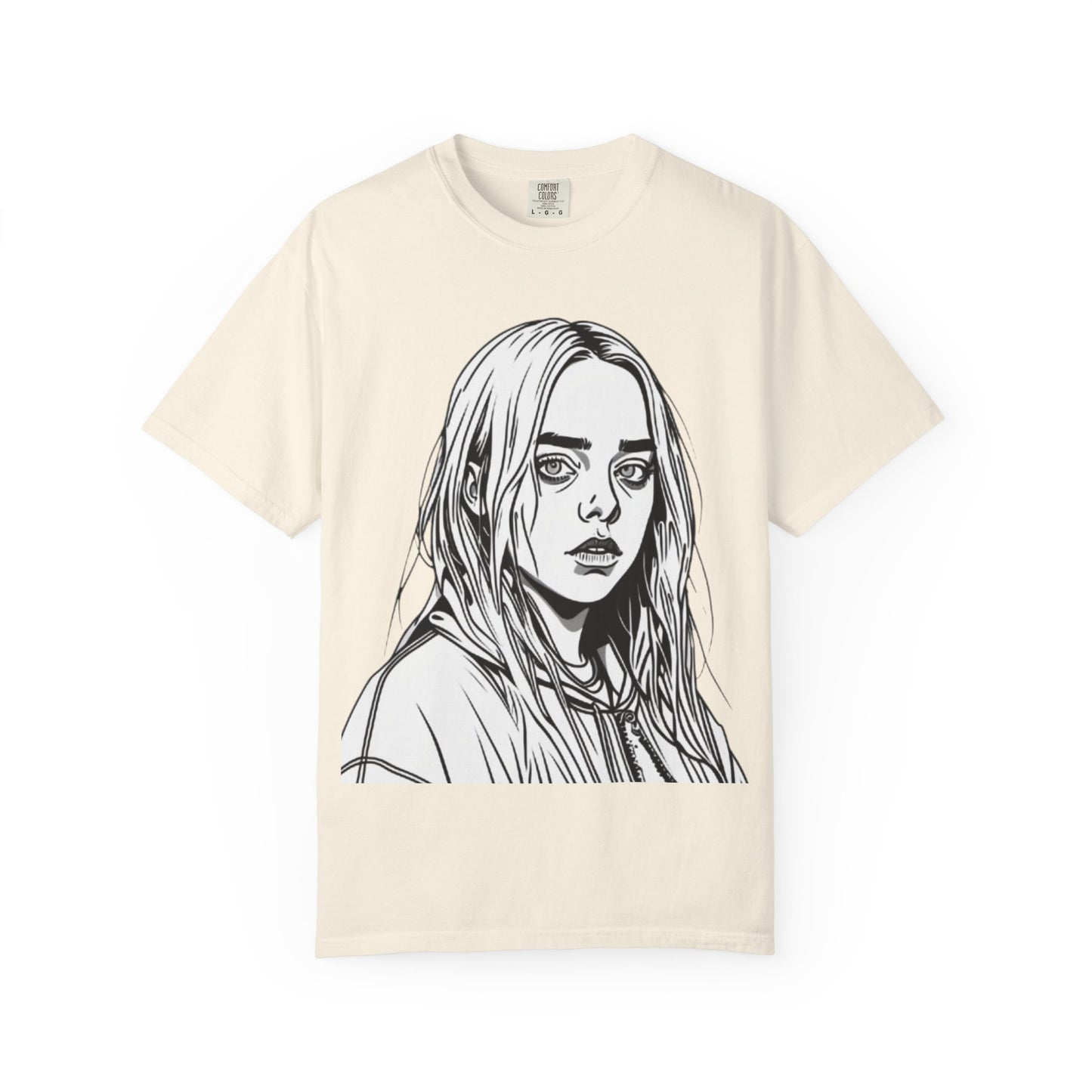 Camiseta unissex tingida com tecido Billie E. Artist Singer