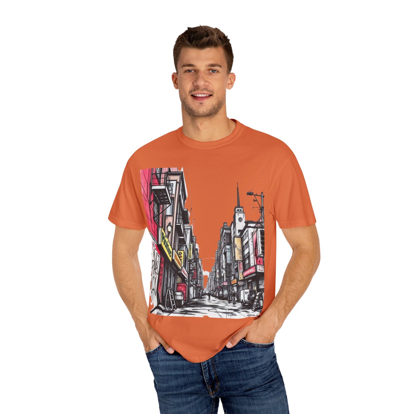 Urban Street Art Unisex Garment-Dyed T-Shirt - Perfect for Art Lovers & Casual Wear