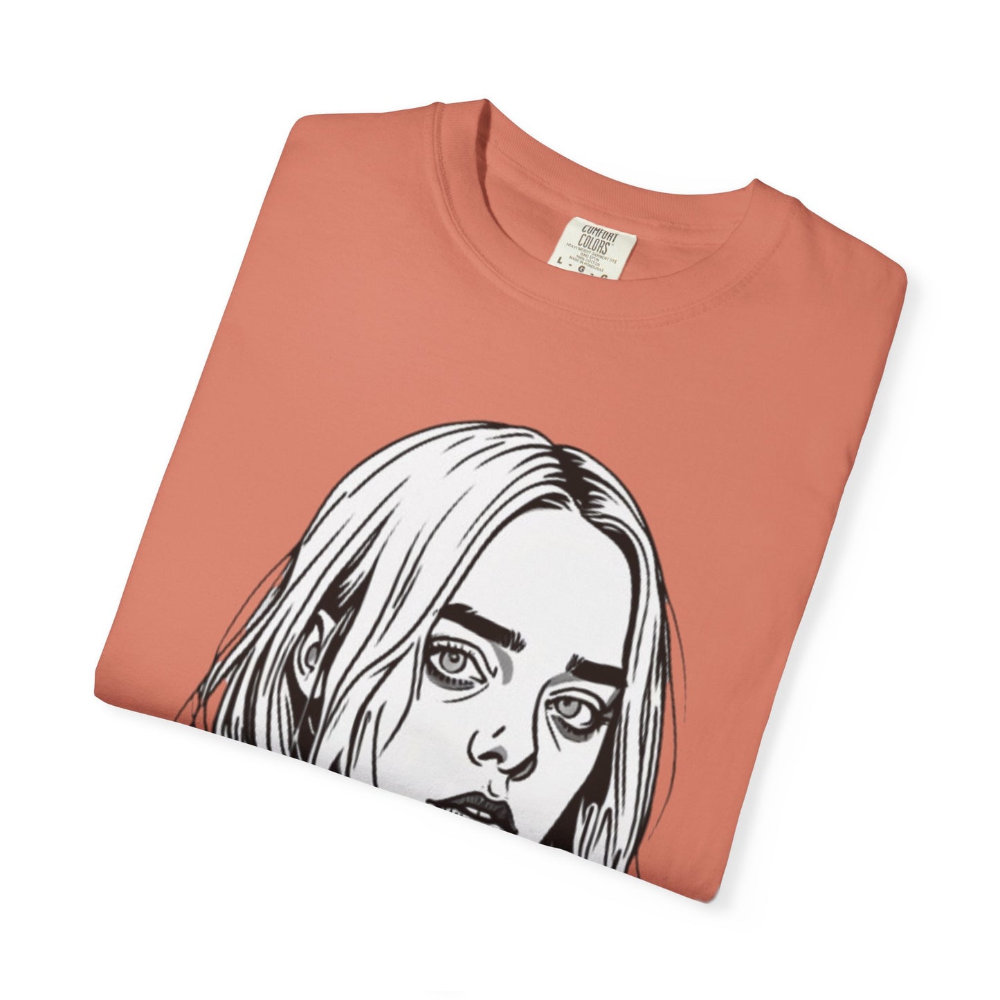 Camiseta unissex tingida com tecido Billie E. Artist Singer