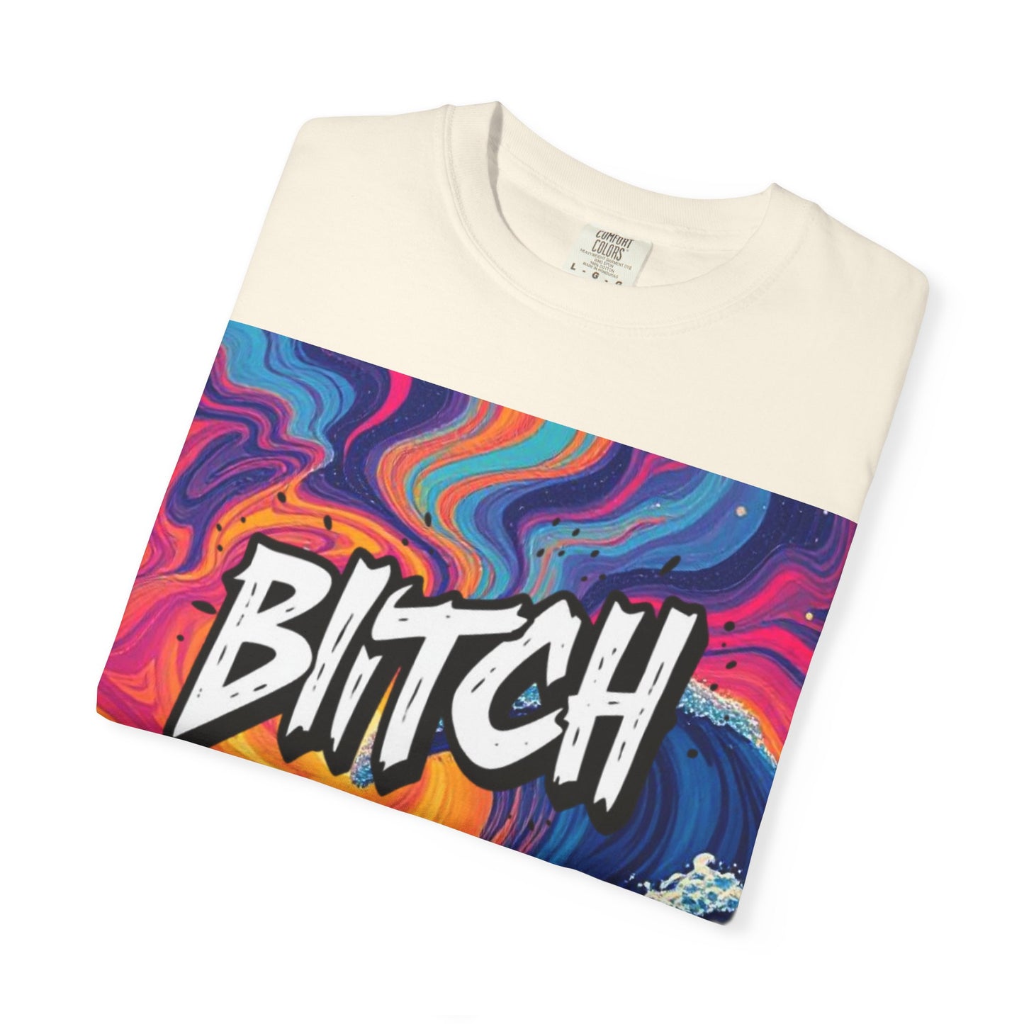 "BITCH" Vibrant Wave Graphic Unisex T-Shirt - imperatrixies