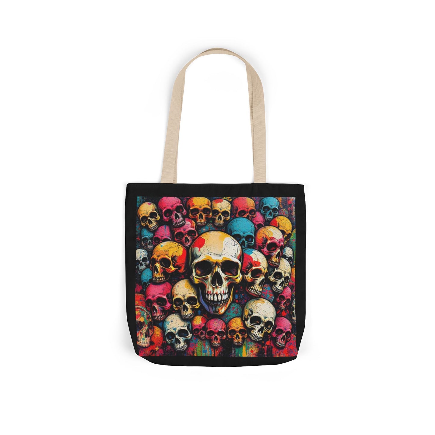 Skull Canvas Tote Bag - 100% Cotton - imperatrixies