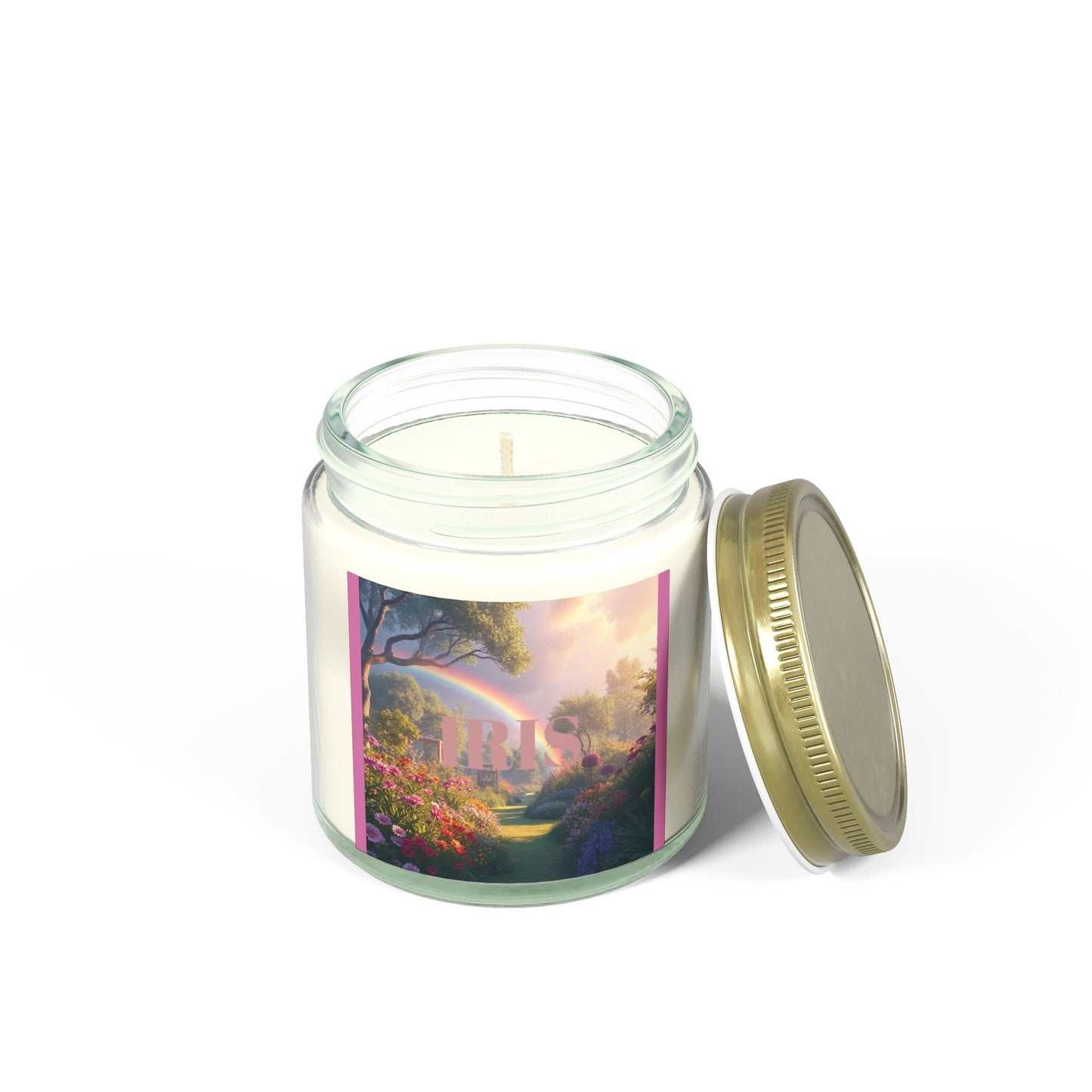 Godness Iris Floral Scented Candles - Coconut Apricot Wax (4oz, 9oz) | Perfect for Relaxation Mystic Magic
